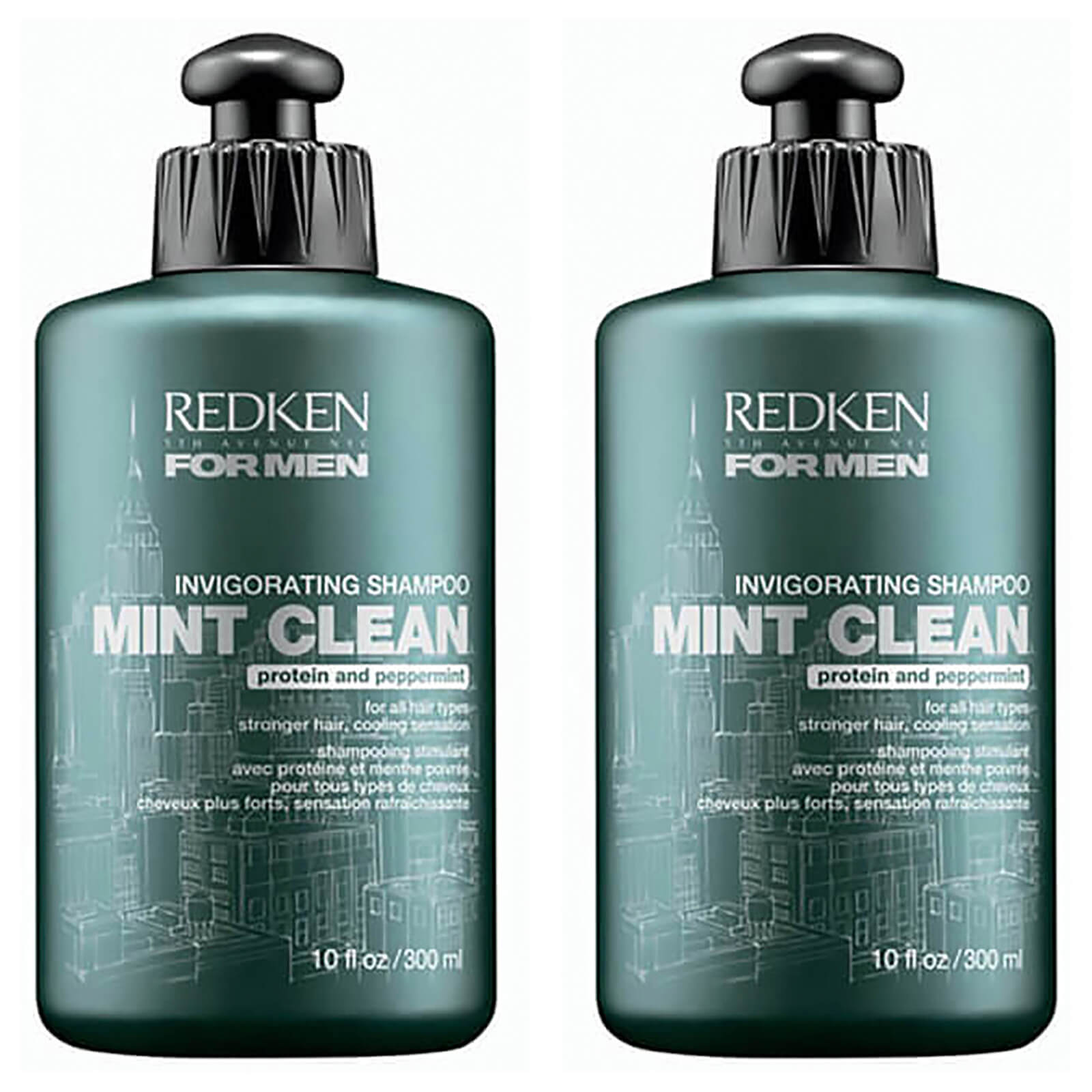 Redken For Men Mint Clean Invigorating Shampoo Duo (2 x 300ml)