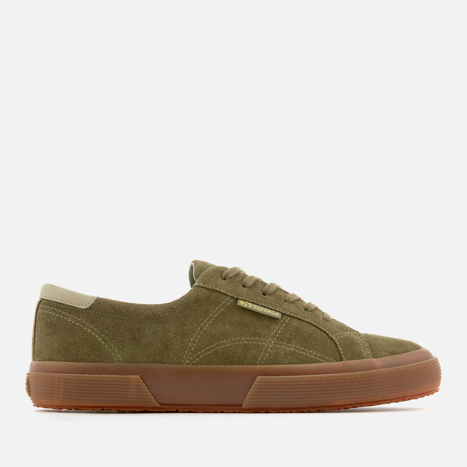 Superga Men s 2386 Suede FGL Trainers Green Dark Forest Allsole