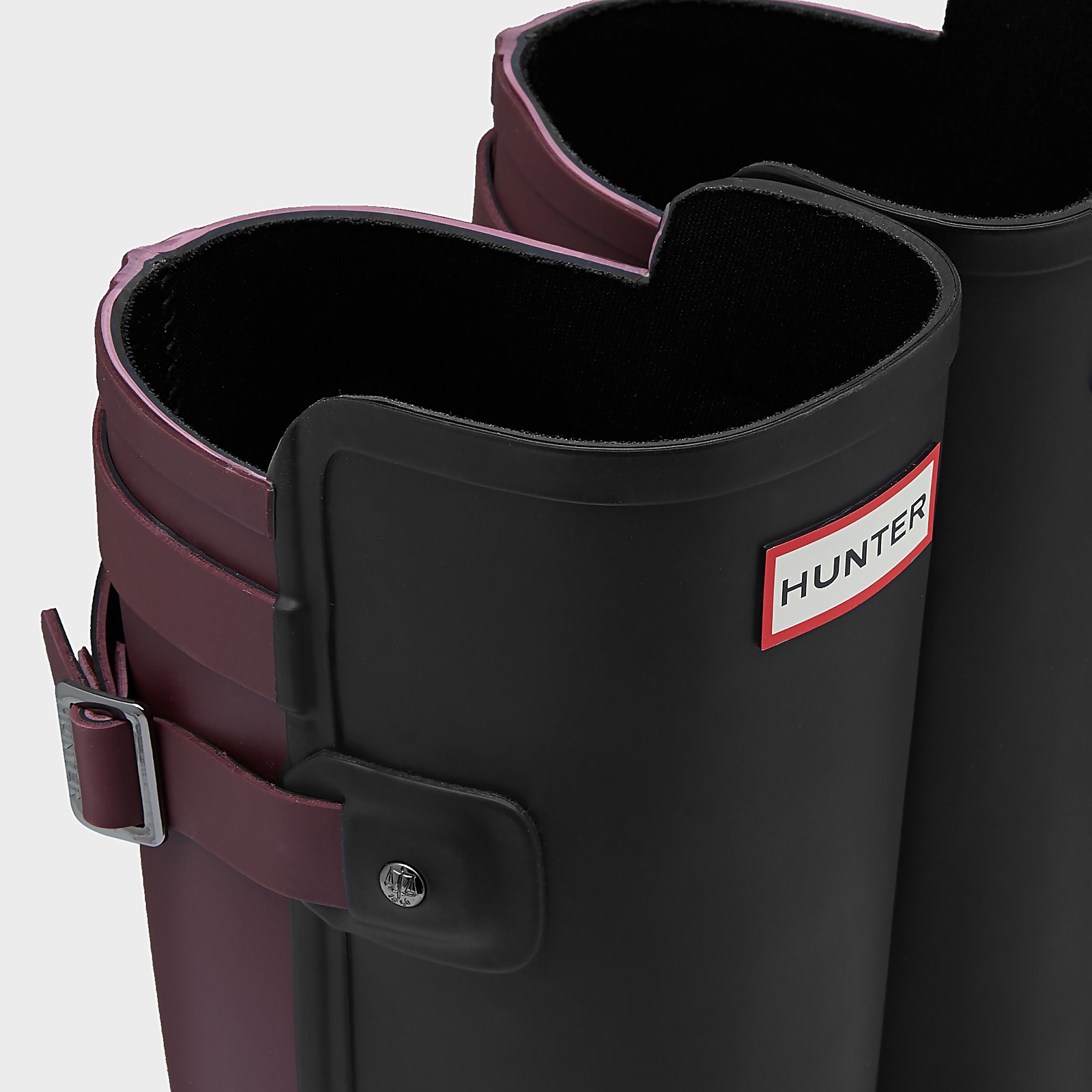Hunter original refined back strap black wellington boots new arrivals