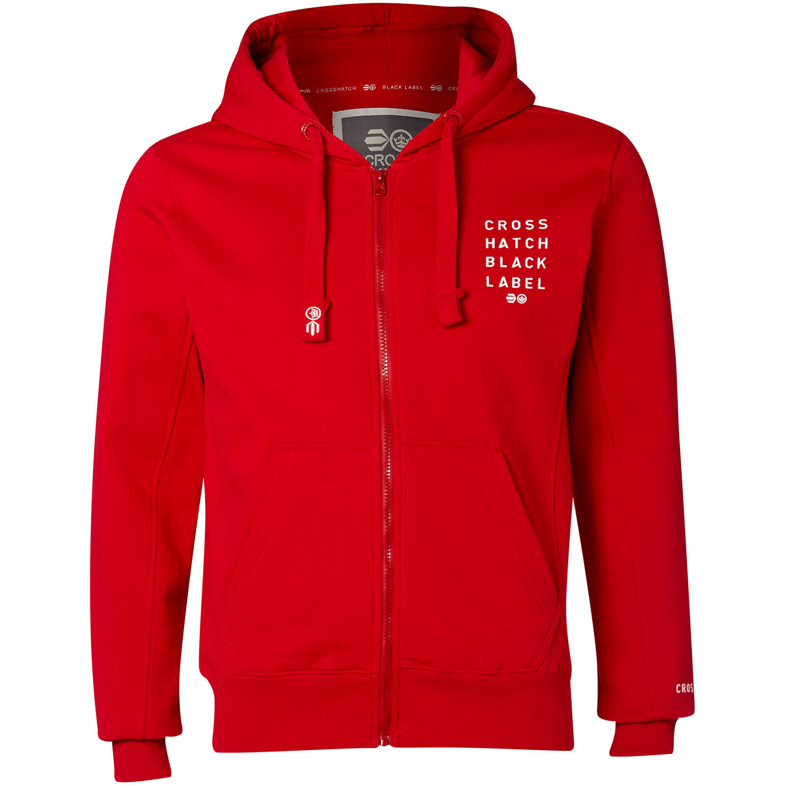 Crosshatch Men's Grampion Zip Through Hoody - Barbados Red - S - Red