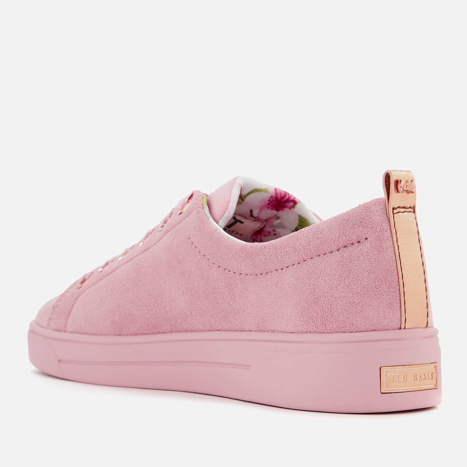 Ted Baker Women s Kelleis Suede Low Top Trainers Mink Pink Allsole