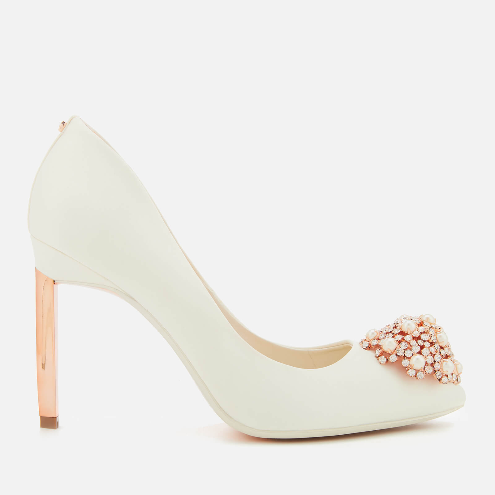 Ted Baker Women s Peetch 2 Satin Court Shoes Ivory Allsole