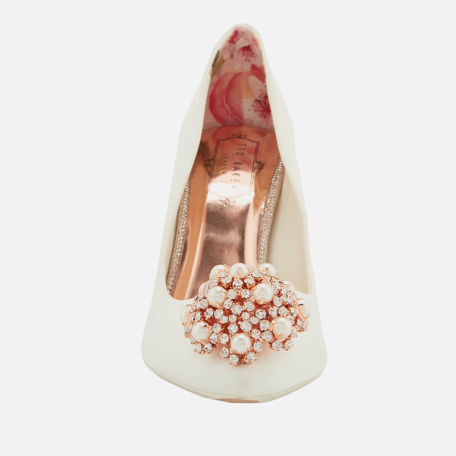 Ted Baker Women s Peetch 2 Satin Court Shoes Ivory Allsole