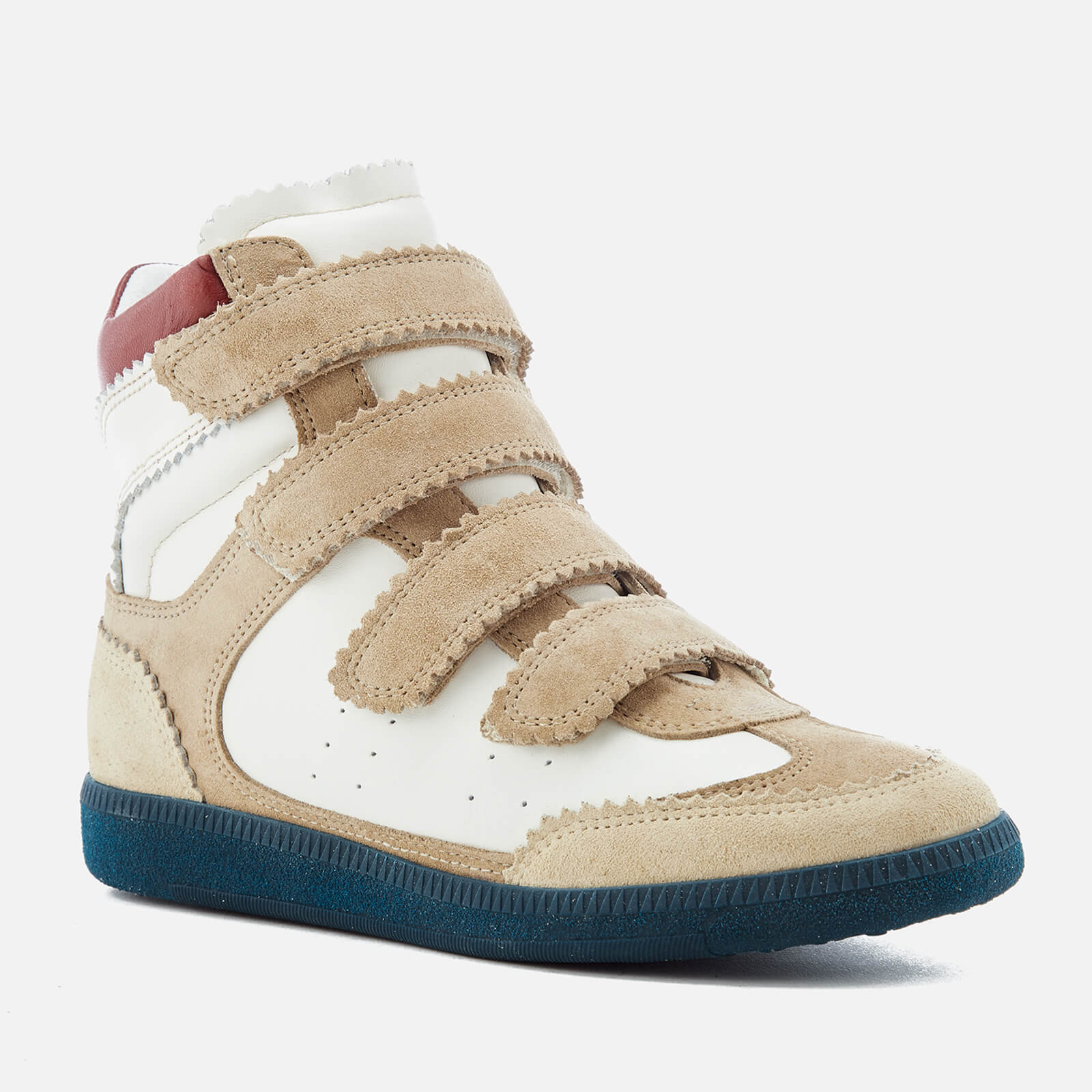 Isabel Marant Women s Bilsy Velcro Wedged Hi Top Trainers White Coggles