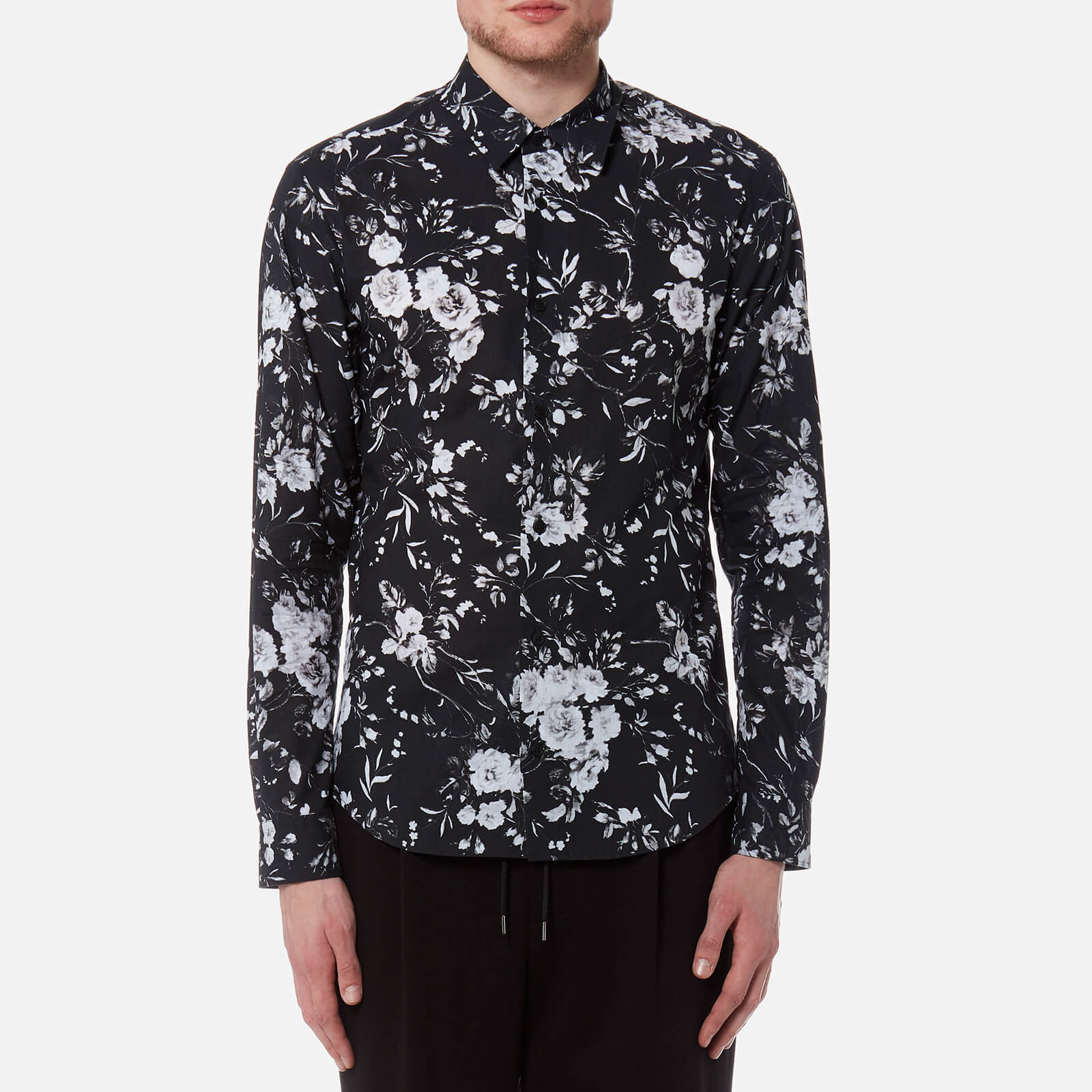 McQ Alexander McQueen Men's Shields 07 Floral Shirt - Grey