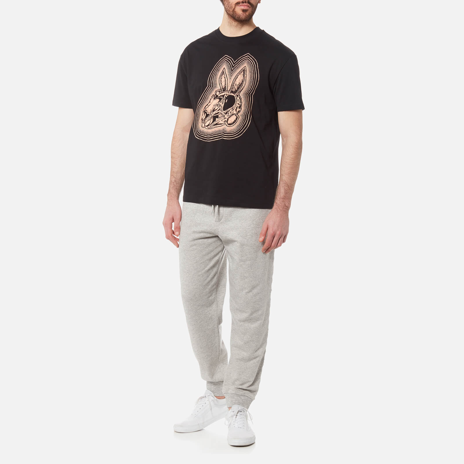 McQ Alexander McQueen Men's Bunny Print Dropped Shoulder T-Shirt - Darkest  Black | Coggles