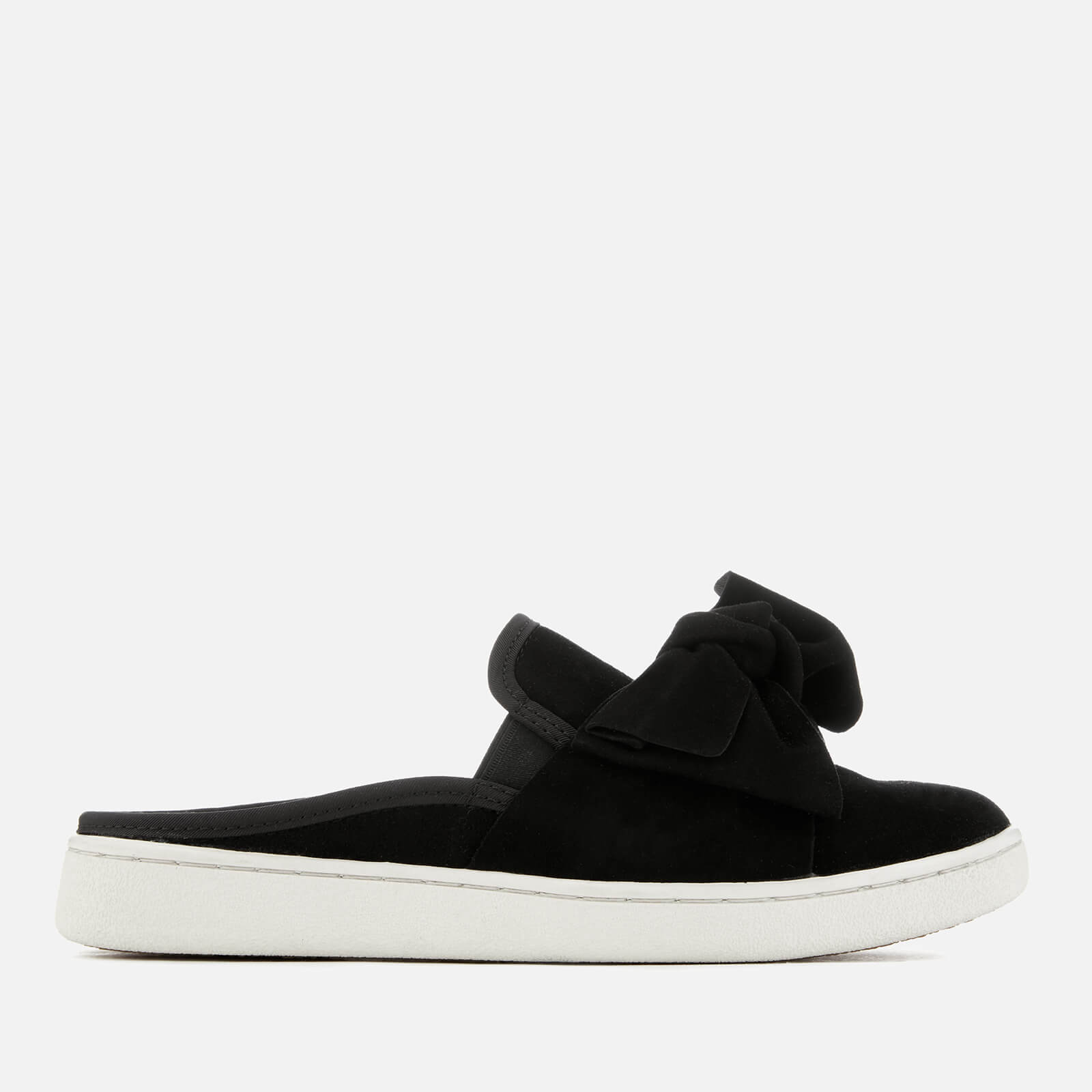UGG Women s Luci Bow Suede Slip On Trainers Black Allsole