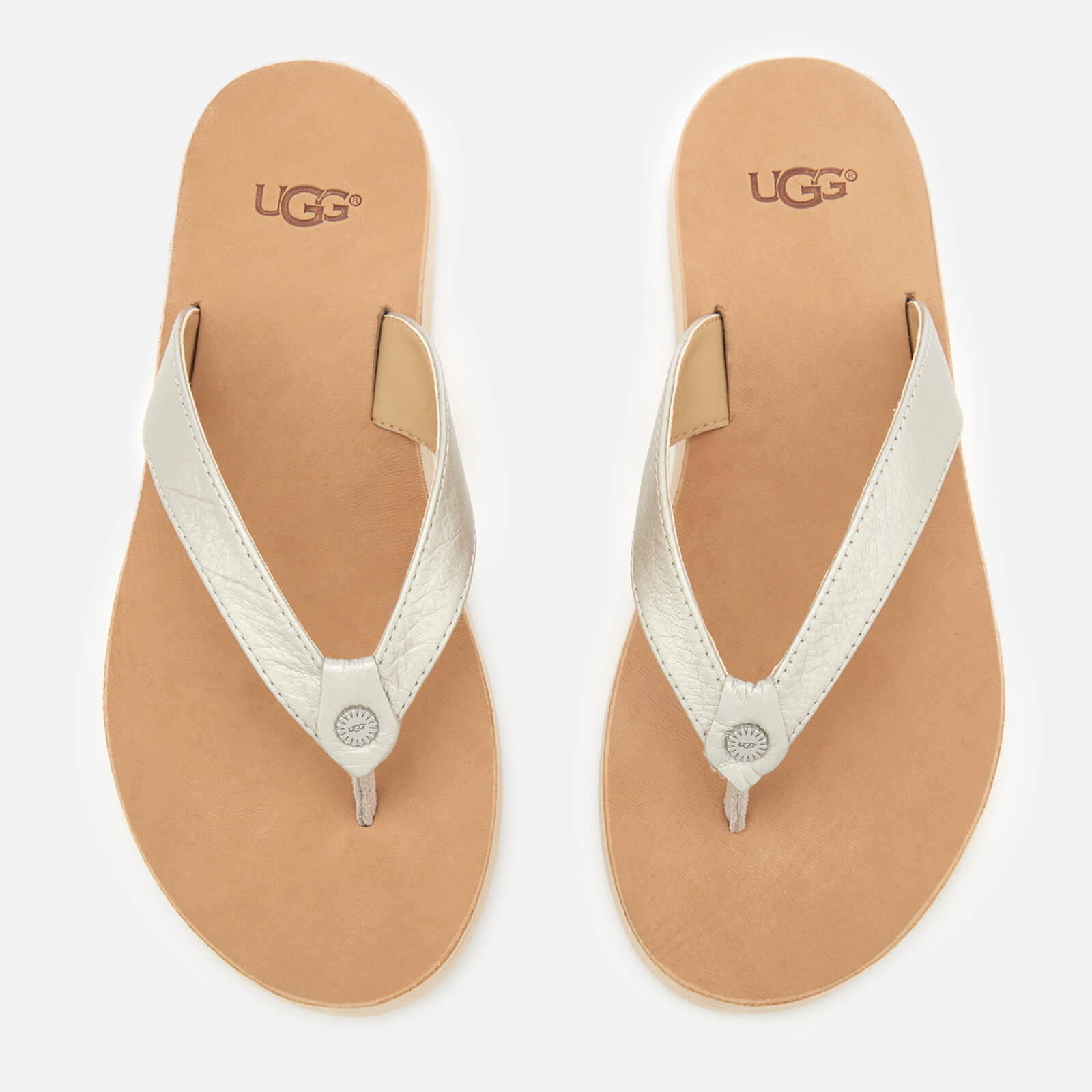 Ugg silver on sale flip flops