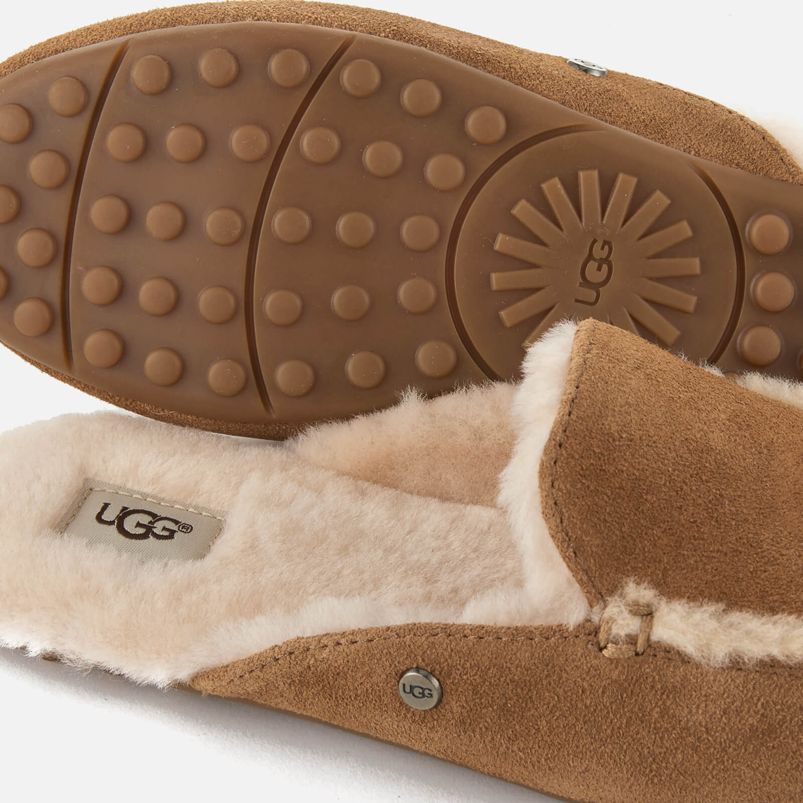 UGG Women's Lane Suede Slippers - Chestnut | Allsole