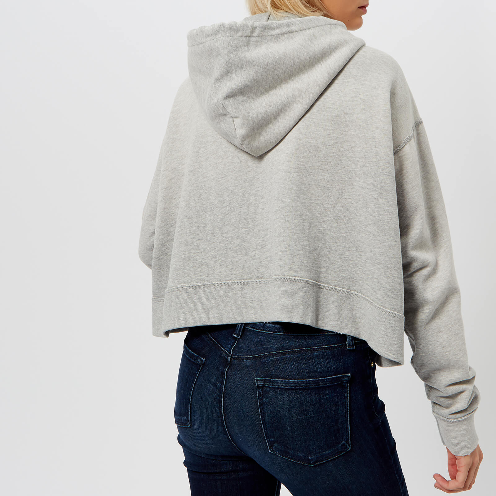 Polo Ralph Lauren Women s Oversized Cropped Zip Up Hoody Grey Heather Coggles