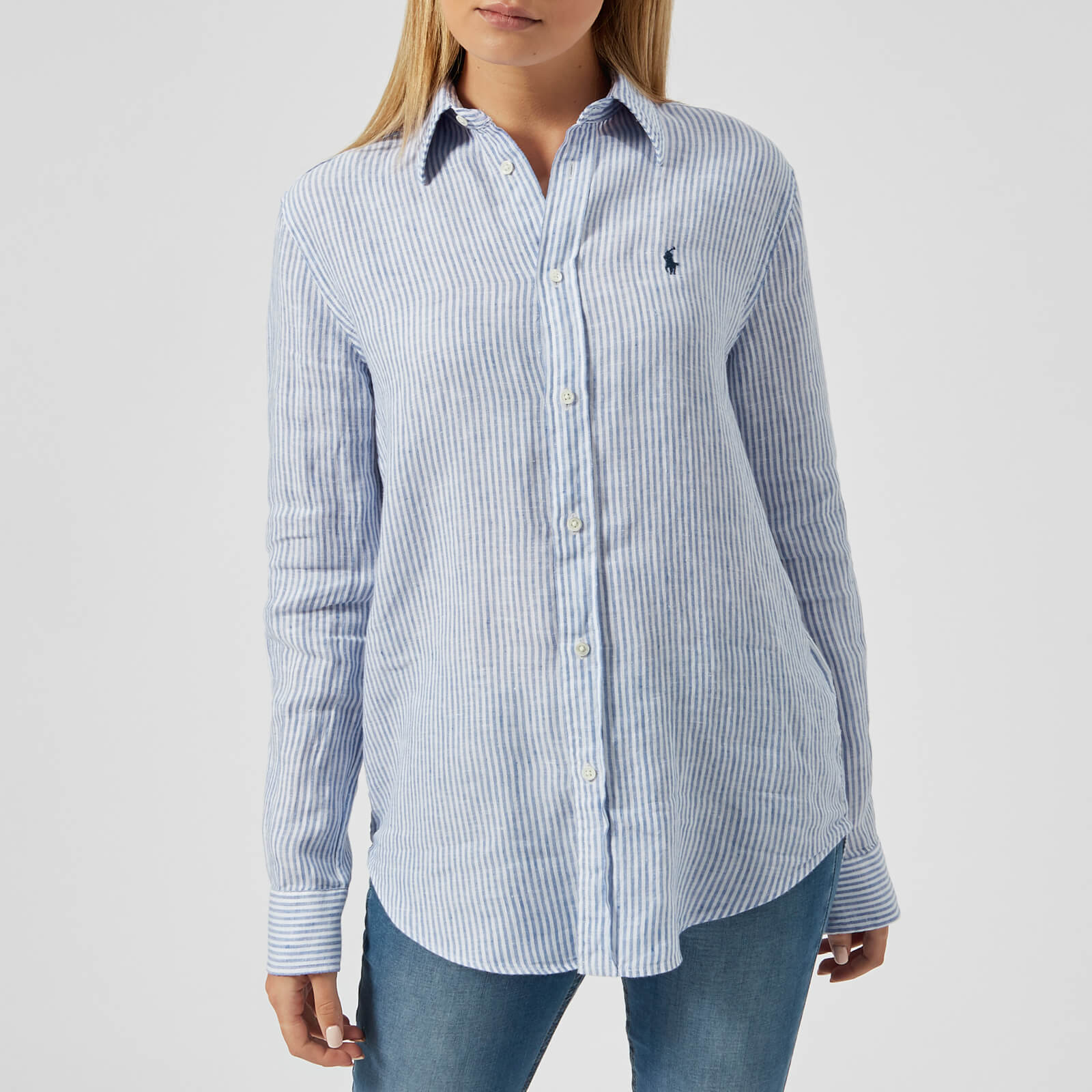 Polo ralph lauren best sale women's white linen shirt