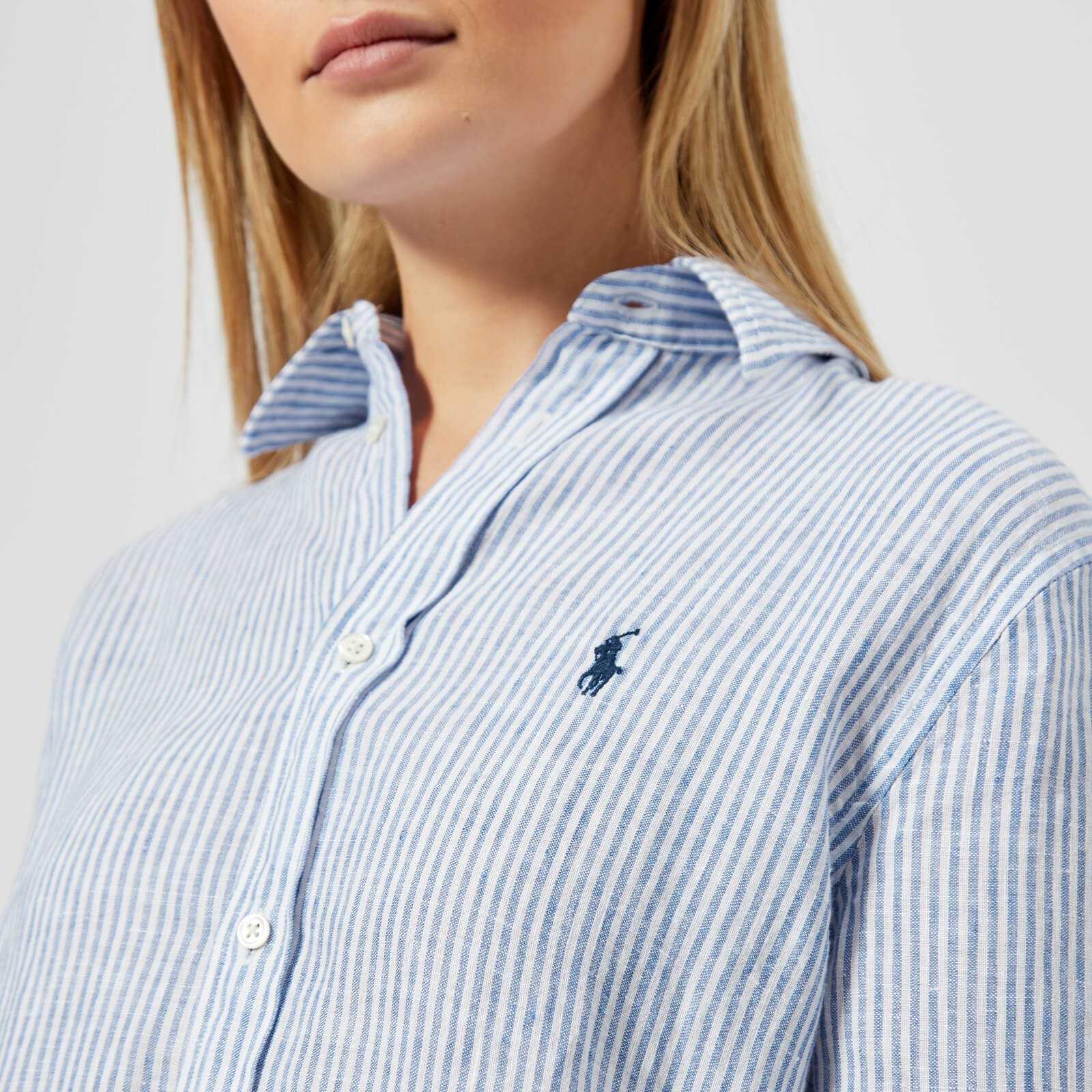 Polo ralph lauren women's white linen shirt outlet