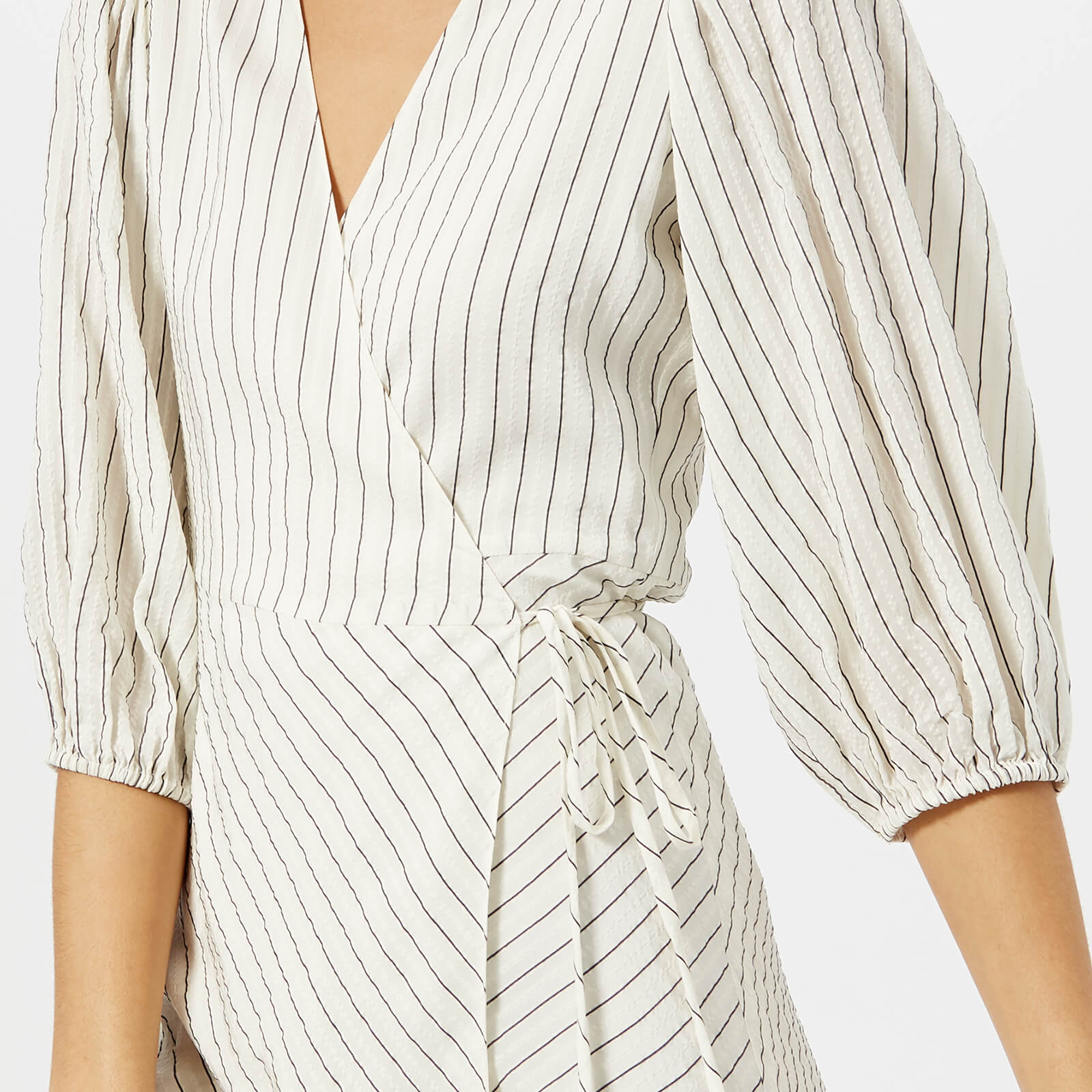 Ganni Women s Wilkie Seersucker Dress Vanilla Ice Coggles