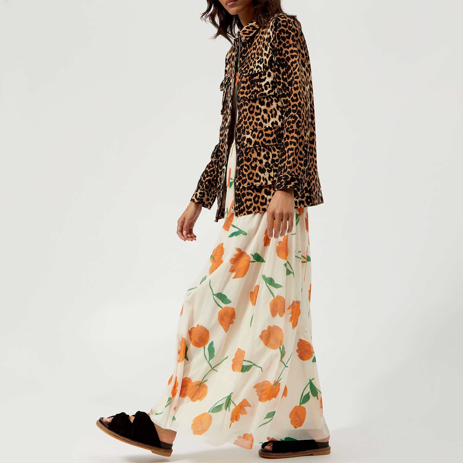 Ganni Women s Camberwell Jacket Leopard Coggles