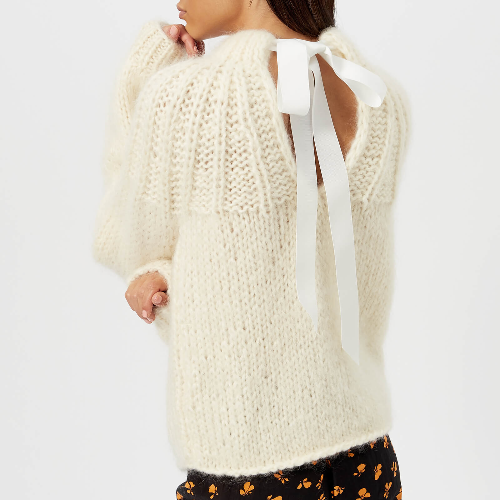 Ganni Women s The Julliard Mohair Jumper Vanilla Ice Coggles