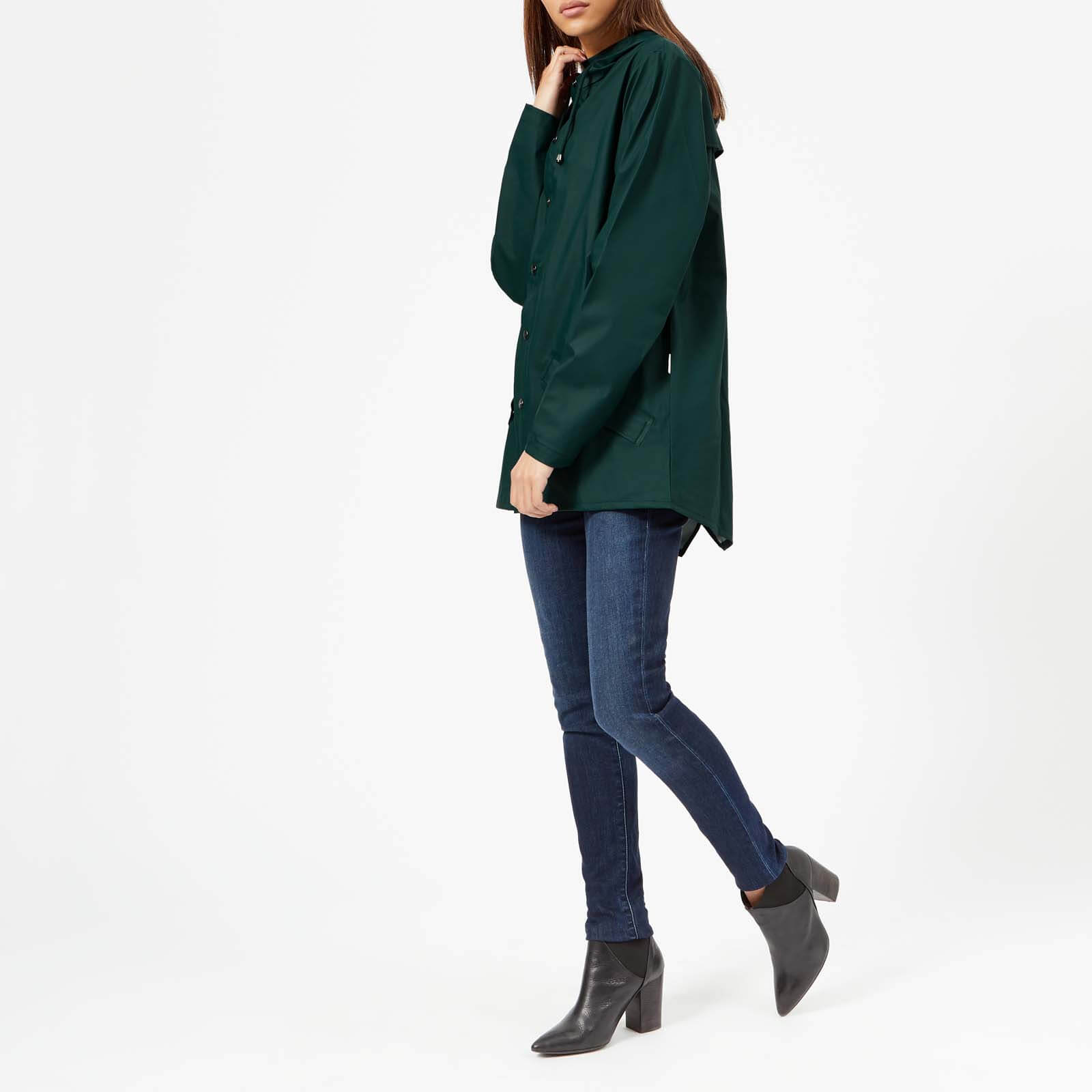 Rains long jacket dark teal top
