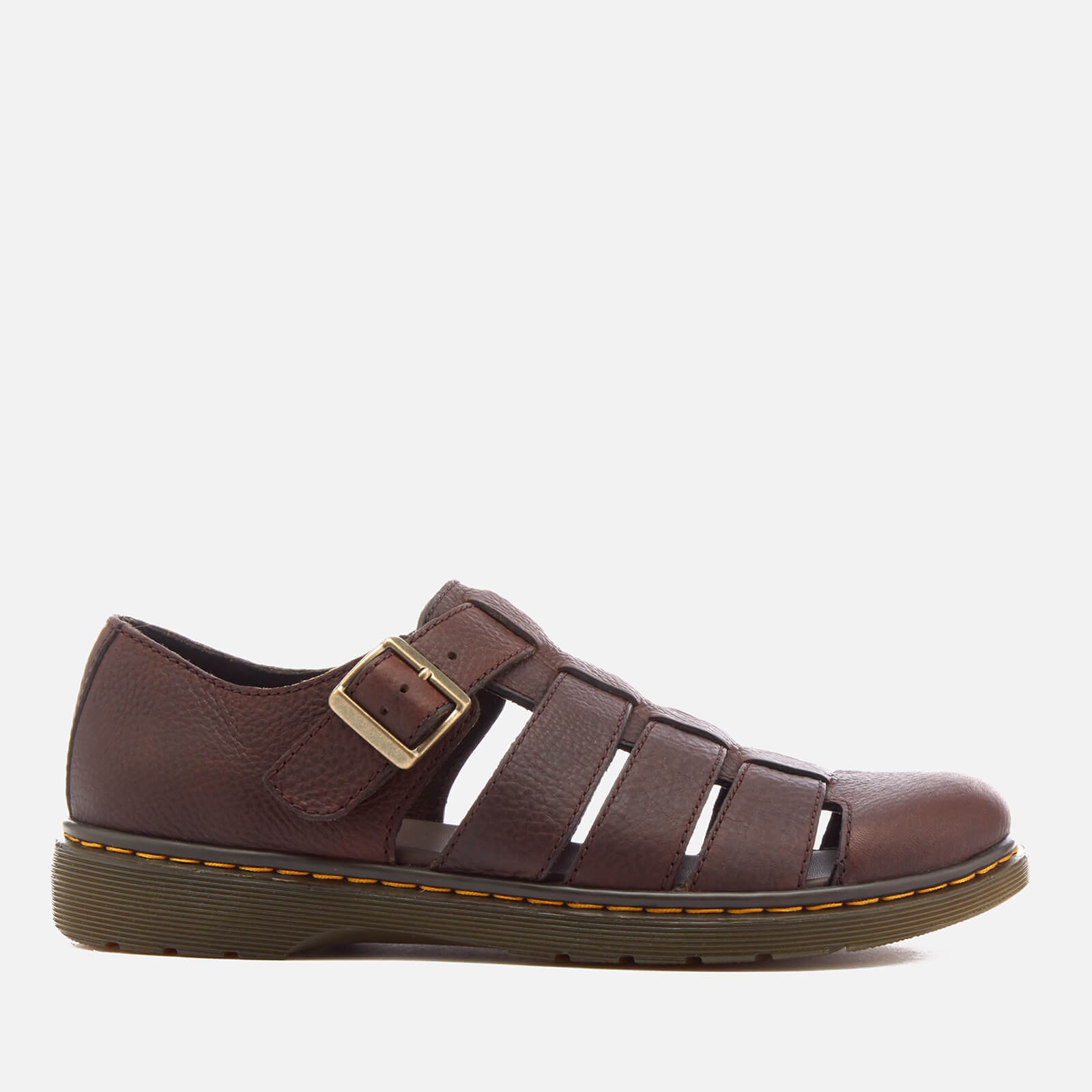 Dr. Martens Men s Fenton Grizzly Leather Fisherman Sandals Dark