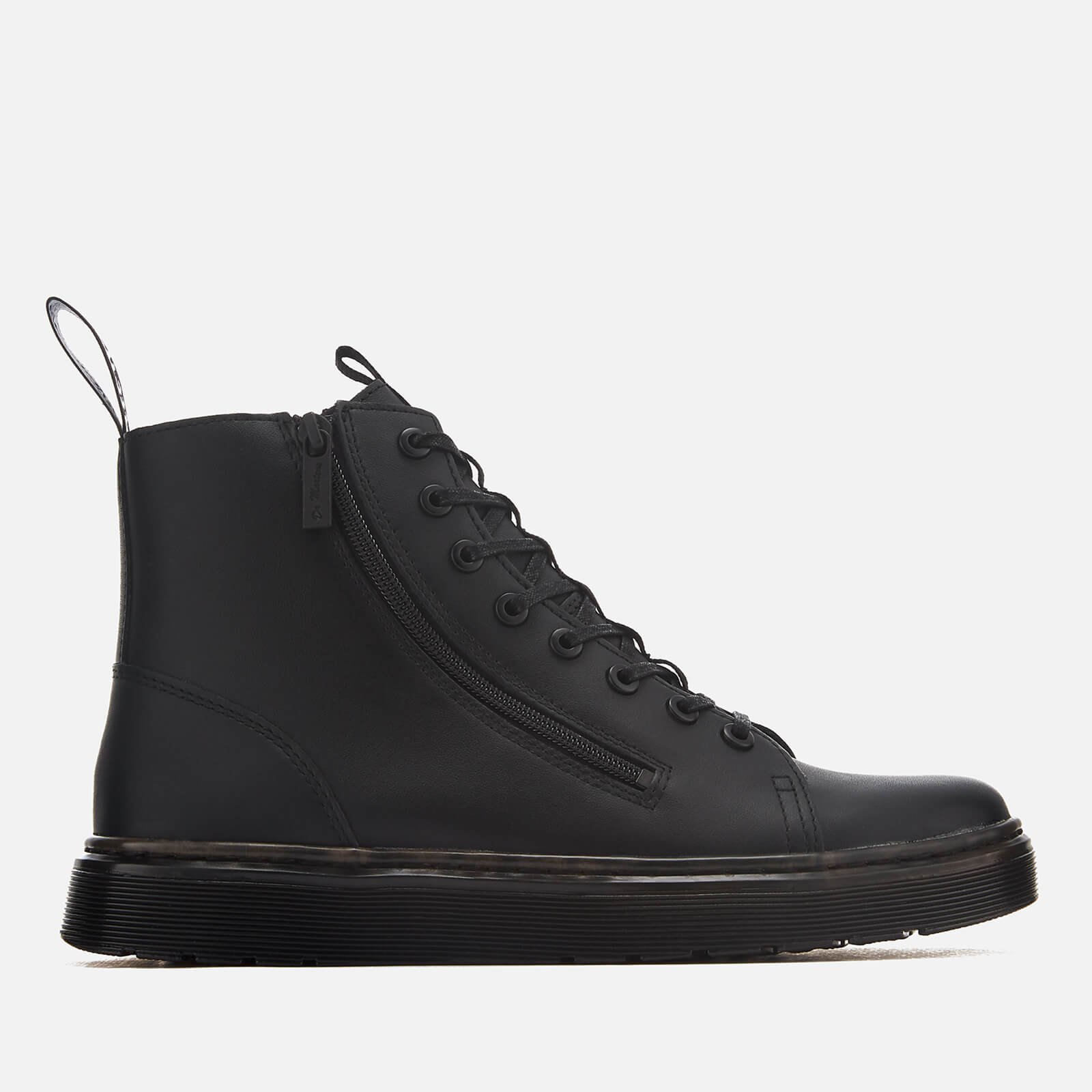 Dr. Martens Men s Talib Zip Softy T Leather 8 Eye Boots Black
