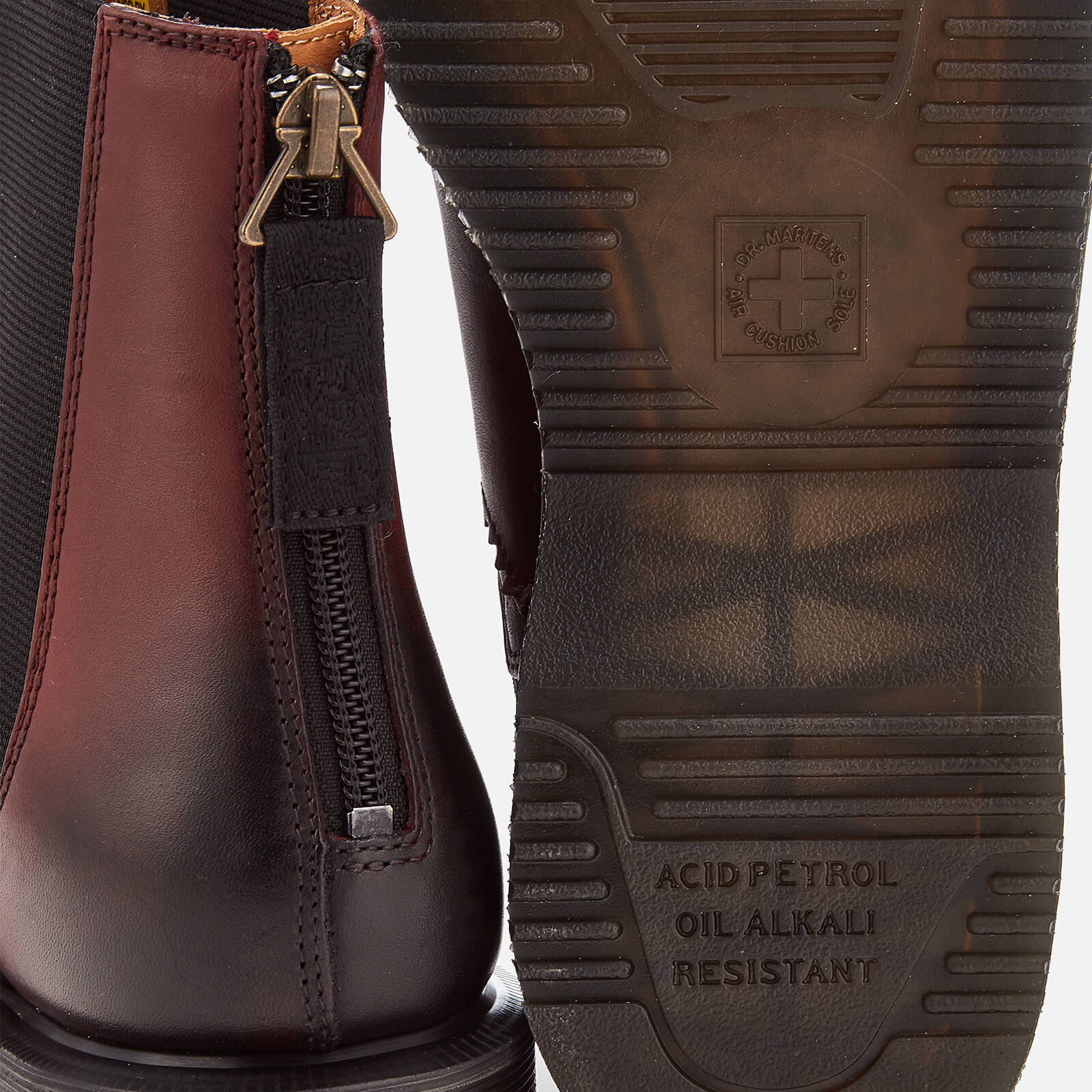 Dr. Martens Women s Zillow Antique Temperley Leather Chelsea Boots Cherry Red