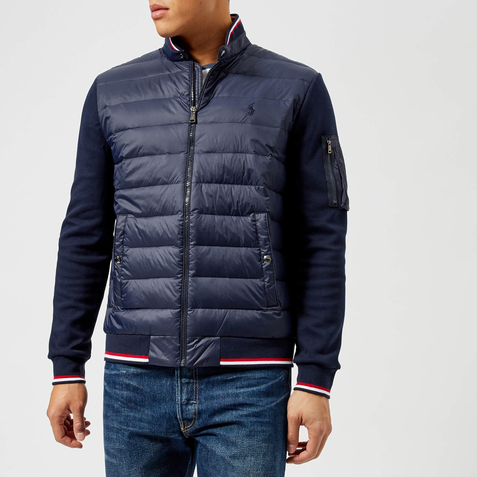 Ralph lauren padded bomber jacket discount