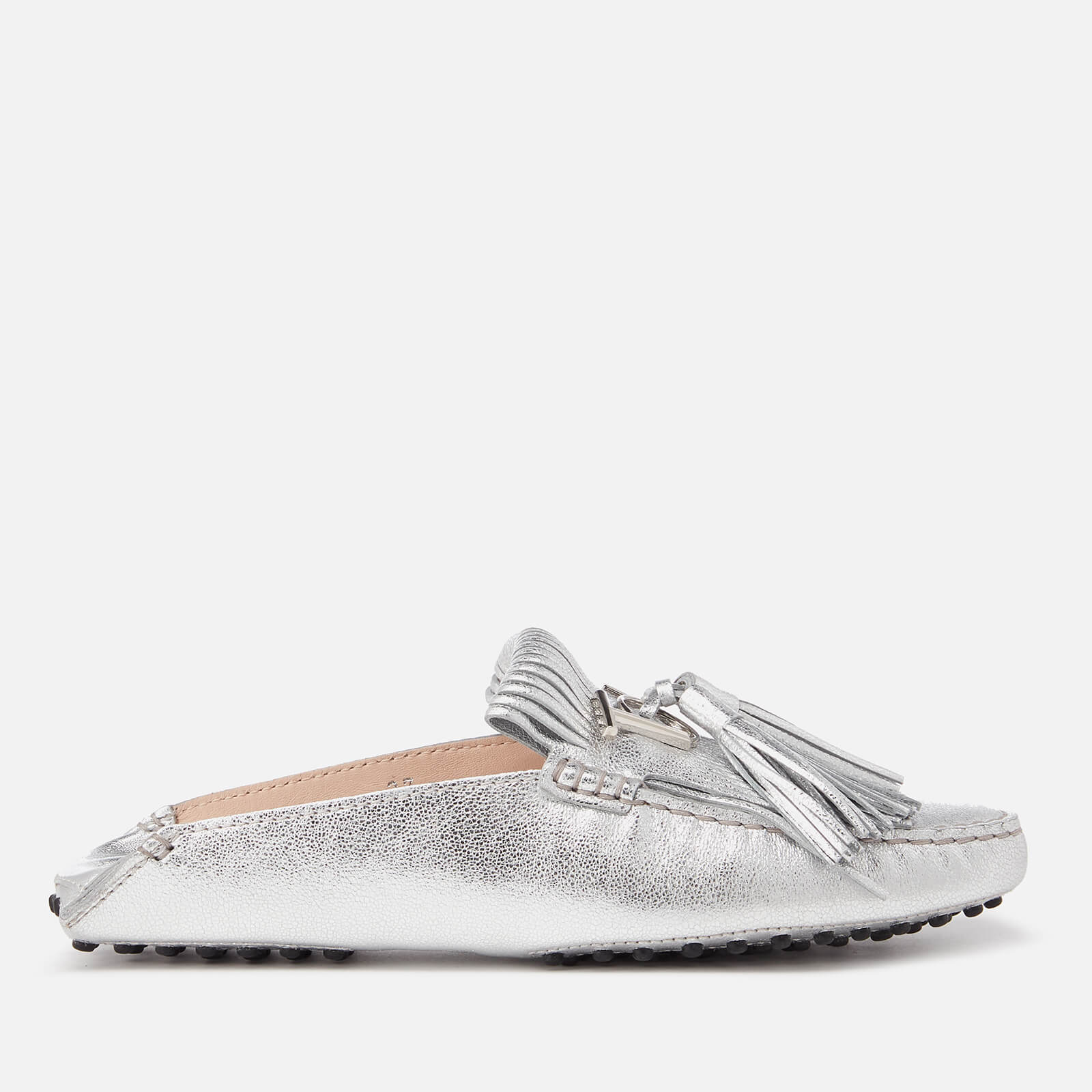 Tod's Women's Gommino Fringe Metallixc Leather Loafers Tod's Women's Gommino Fringe Metallixc Leather Loafers