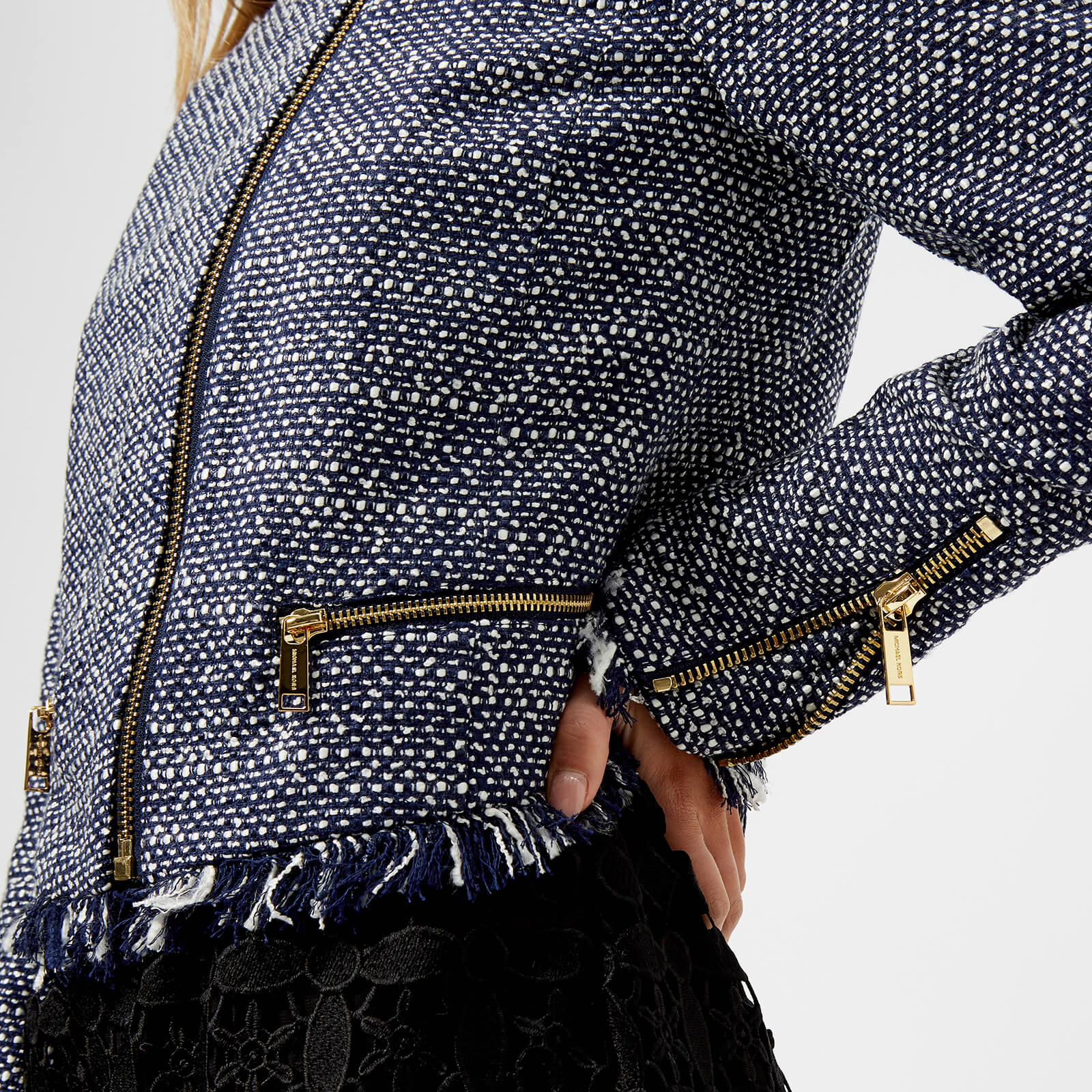 MICHAEL MICHAEL KORS Women s Tweed Jacket True Navy Coggles