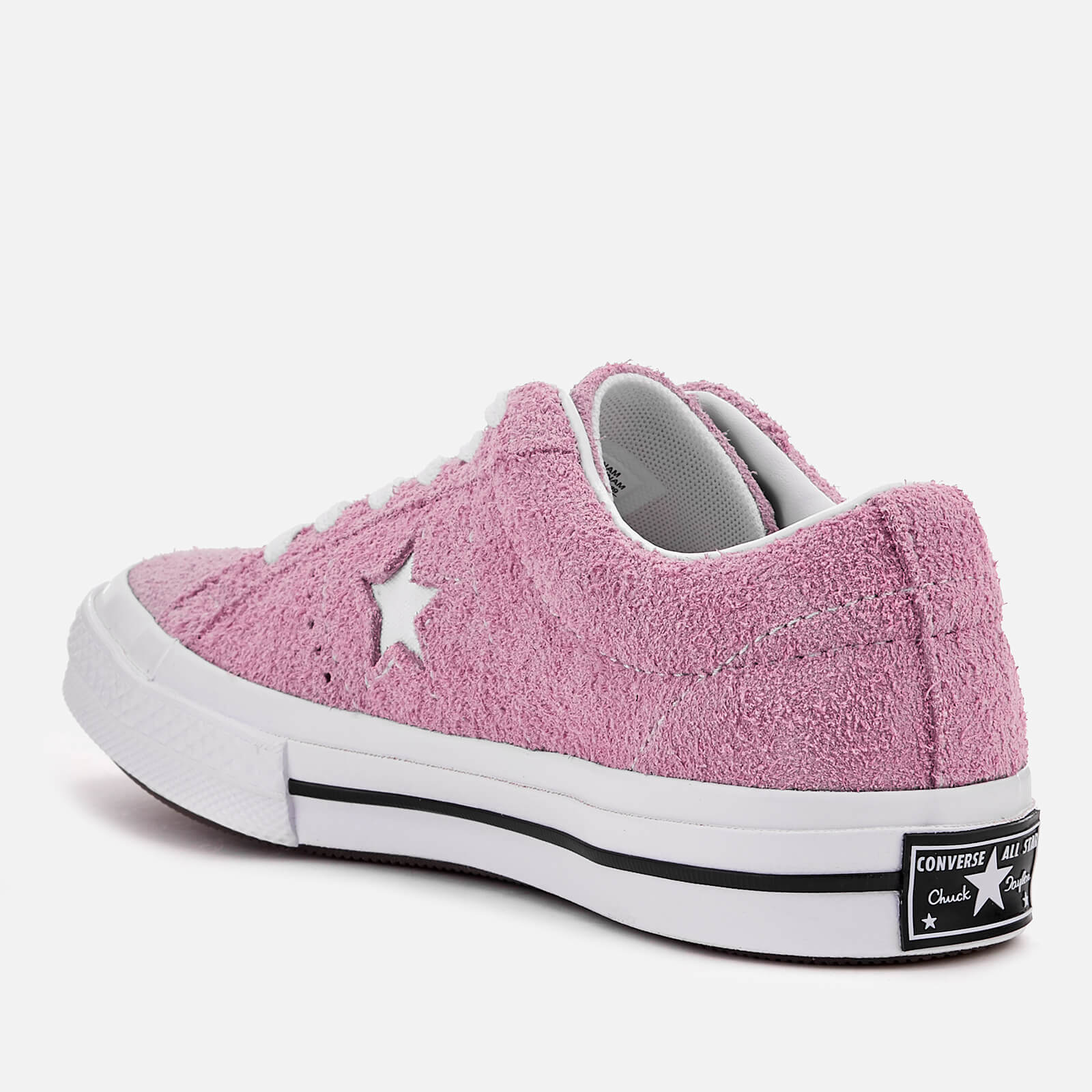 Converse One Star Ox Trainers Light Orchid White Black Allsole