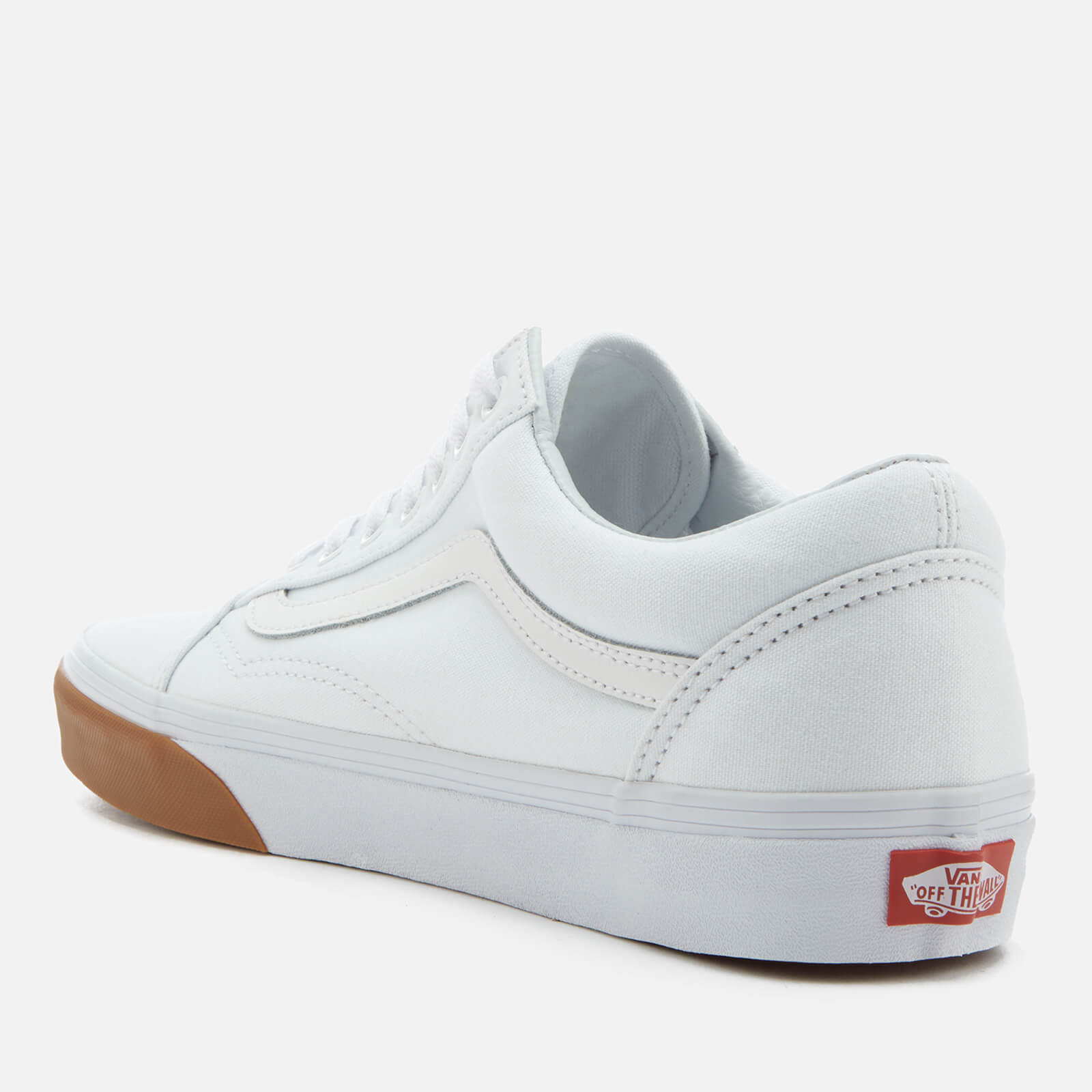 Vans Men s Gum Bumper Old Skool Trainers True White Allsole