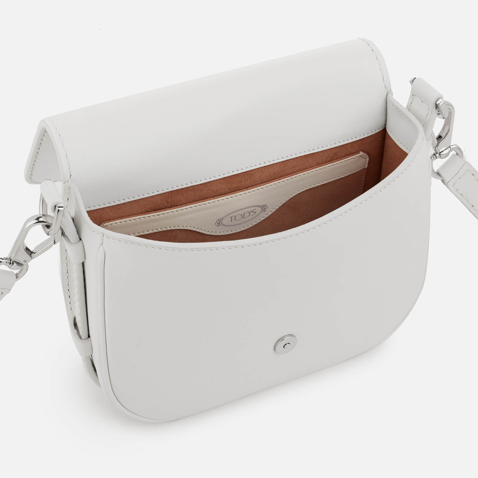 ショルダーバッグ・ポシェット TODS Women Shoulder Bags XBWTSBA0300Q8EB015 White Woman OFF WHITE Tod's T Case Shoulder Bag in Leather Small