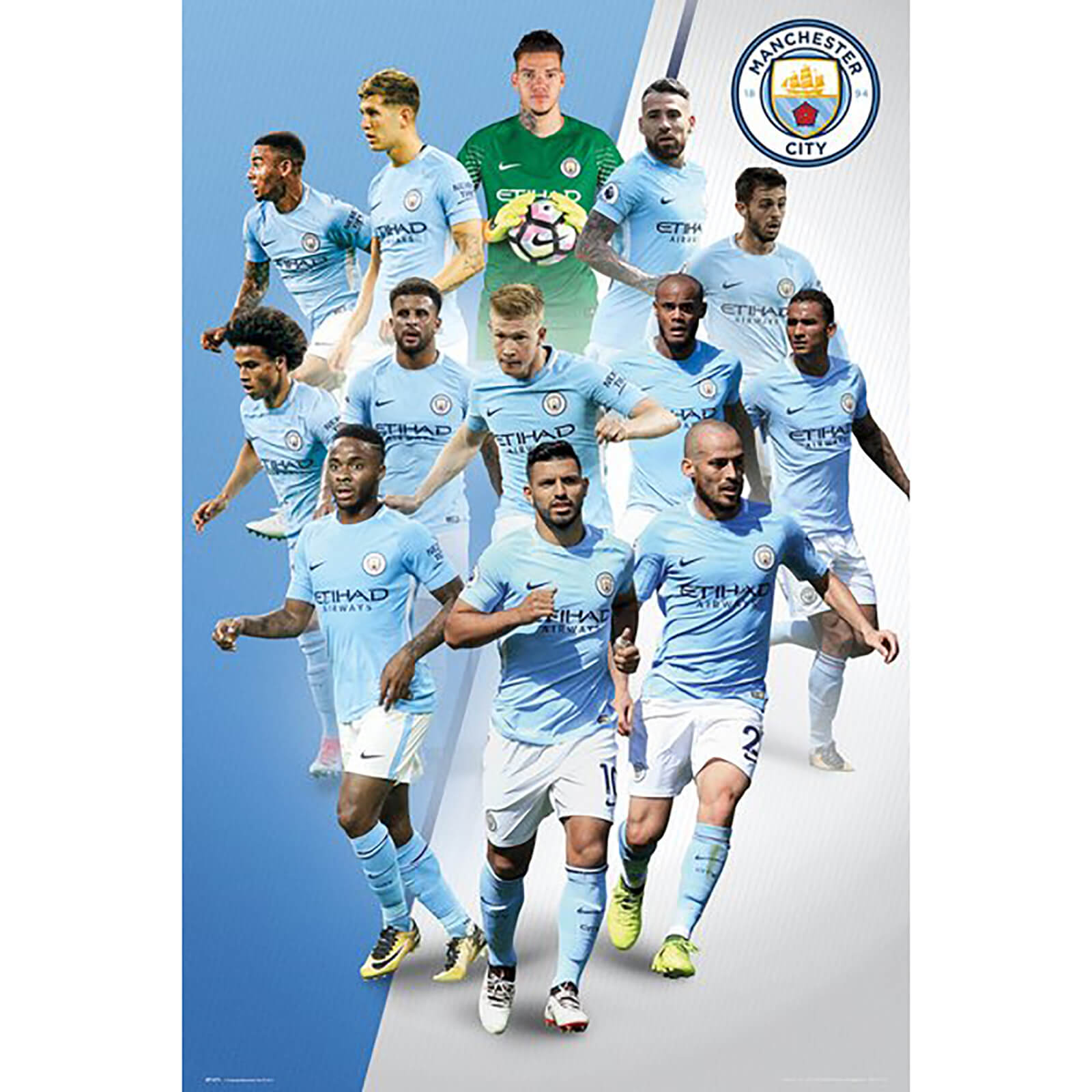 Manchester City Players 17/18 Maxi Poster 61 x 91.5cm | Zavvi UK
