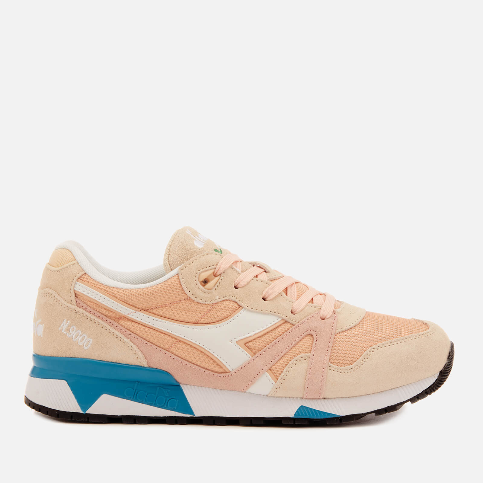 Diadora Men s N9000 III Nylon Suede Trainers Bisque Bleached Sand Vivid Blu Allsole