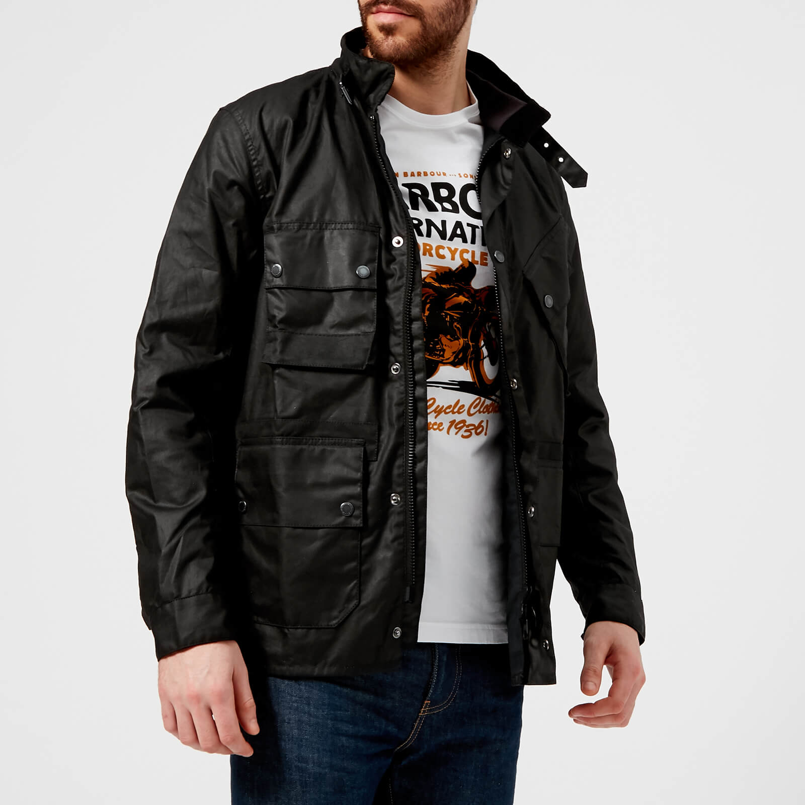 Barbour International Men's Rake Wax Jacket - Black | Coggles