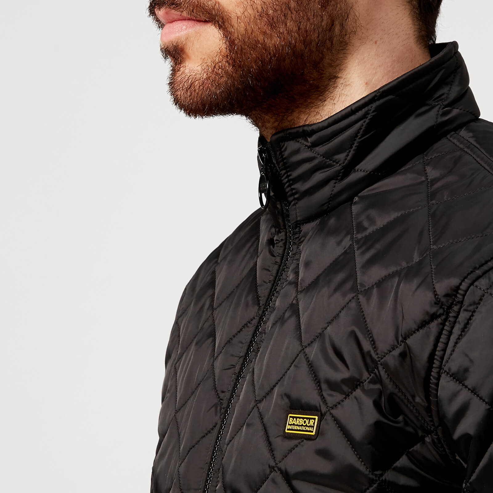Barbour International Men s Gear Quilt Jacket Black Coggles
