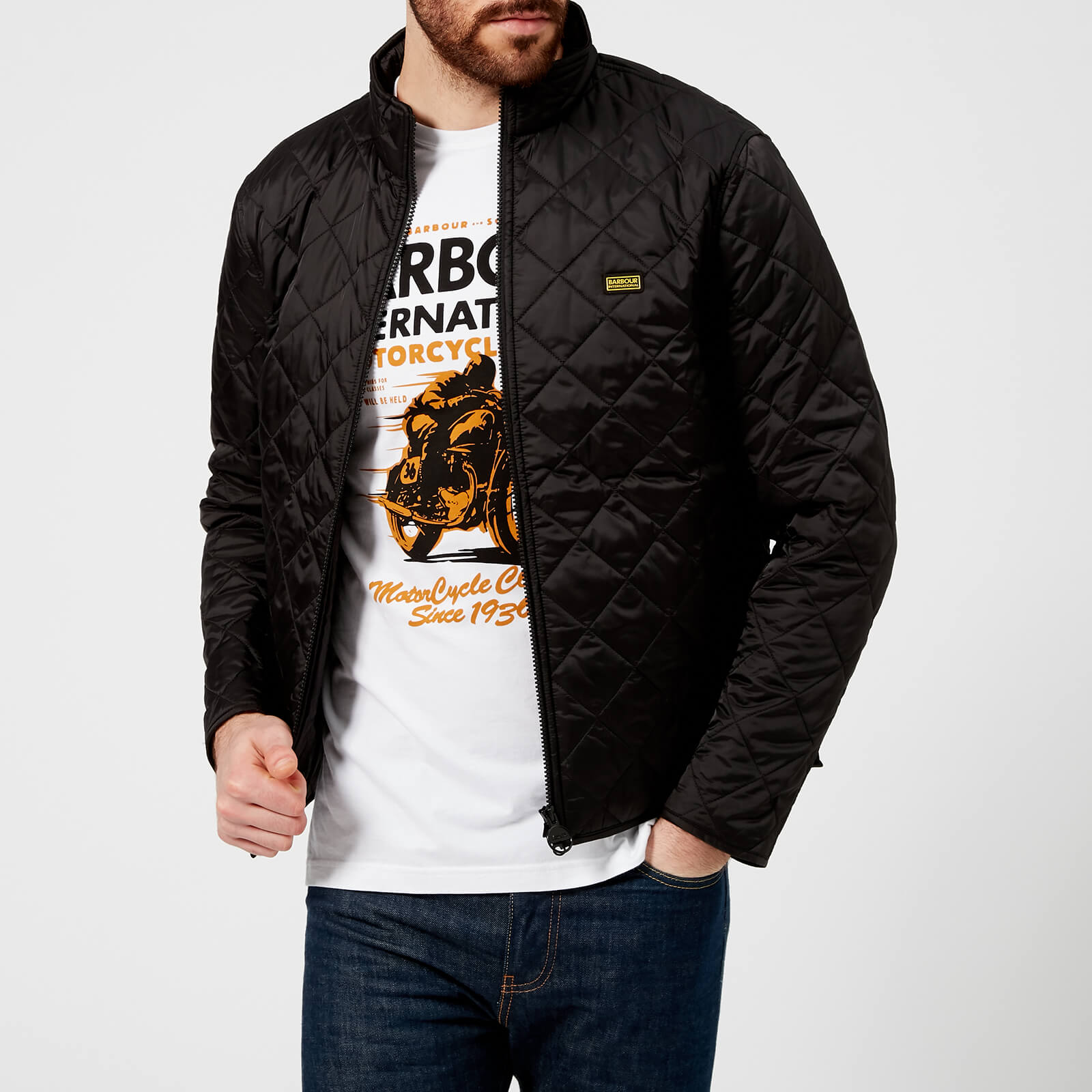 Barbour international quilted jacket mens best sale