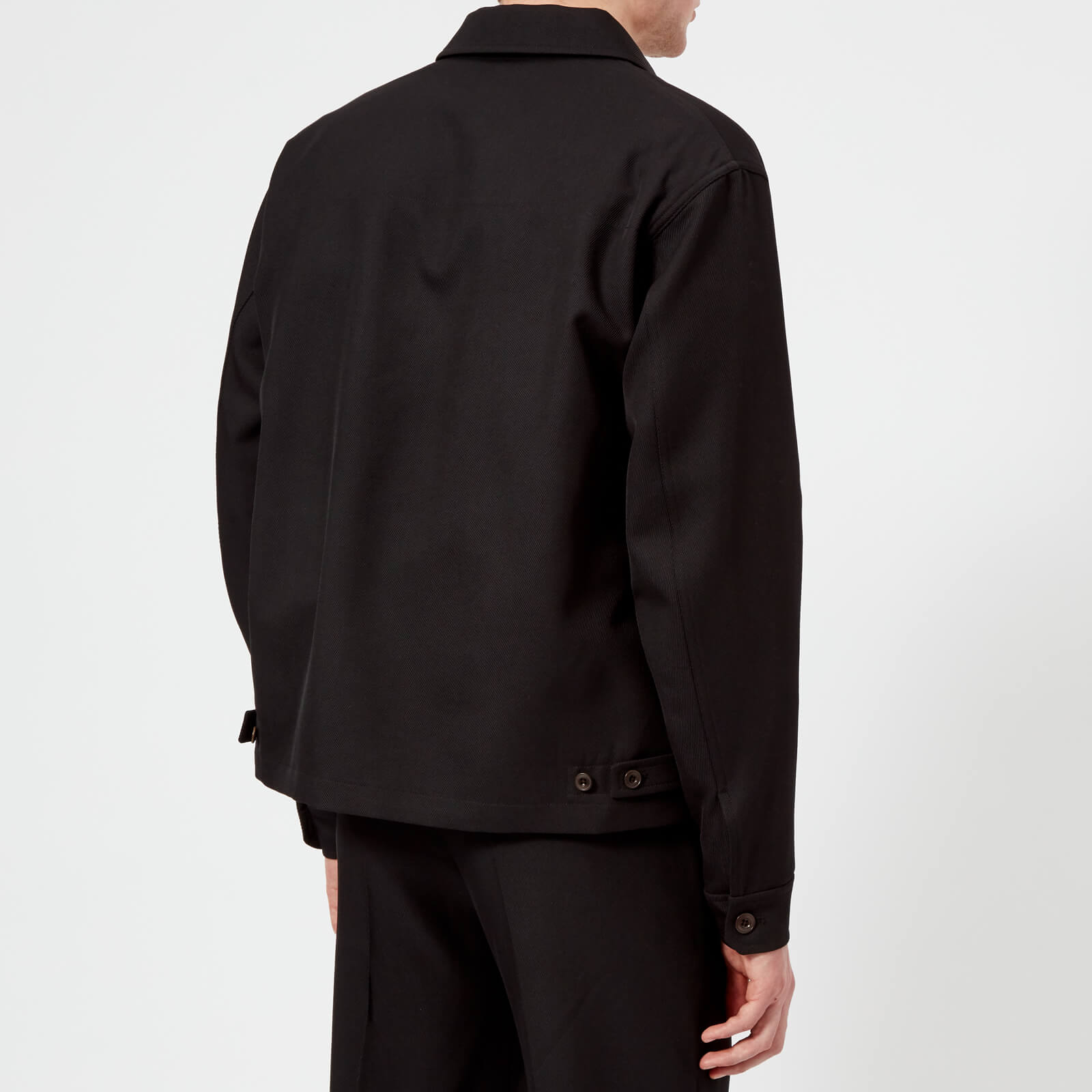 Lemaire Men's Wool Gabardine Short Blouson Jacket - Black Lemaire Men's Wool Gabardine Short Blouson Jacket - Black
