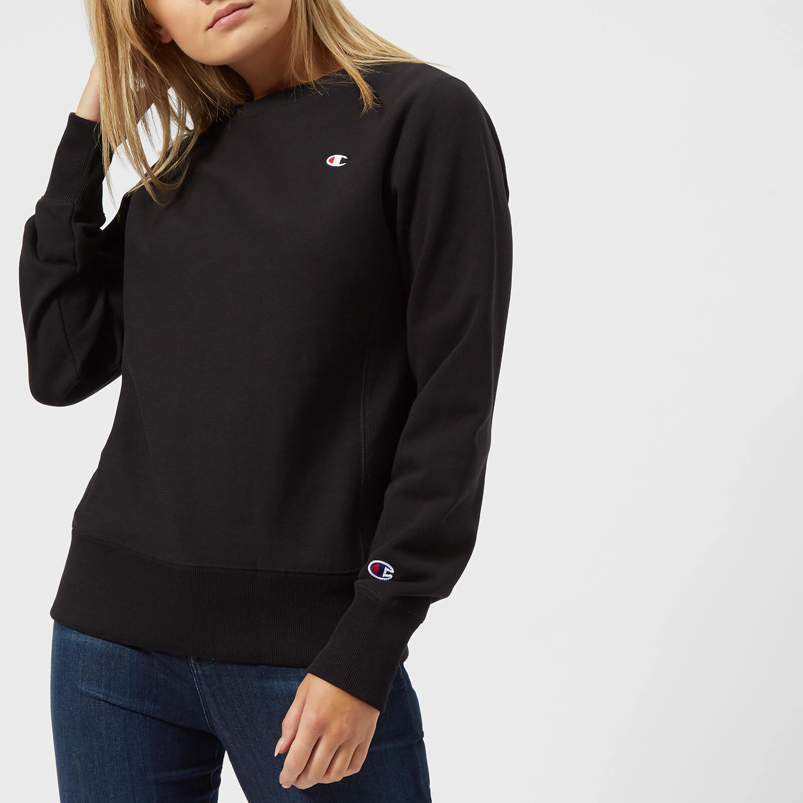 Black women's champion sweatshirt clearance