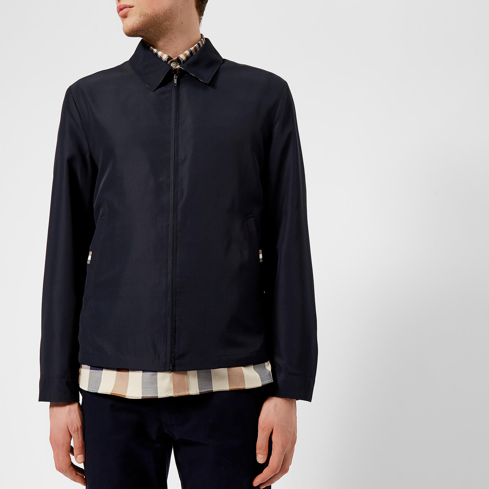 Aquascutum Men s Cliff Nylon Harrington Jacket Navy Coggles