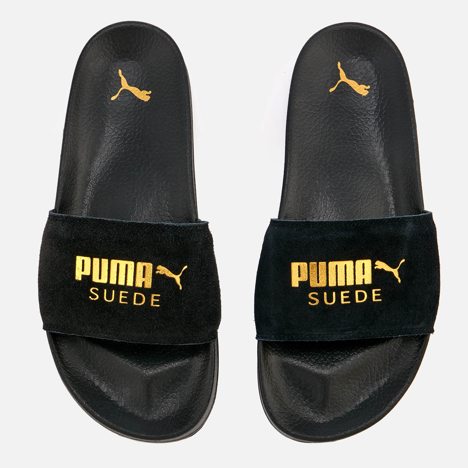 Puma Leadcat Suede Slide Sandals Puma Black Puma Team Gold Allsole