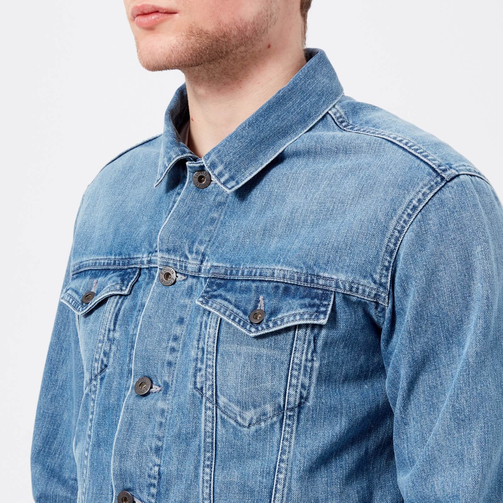 Edwin Men s High Road Denim Jacket Light Stone Wash Coggles