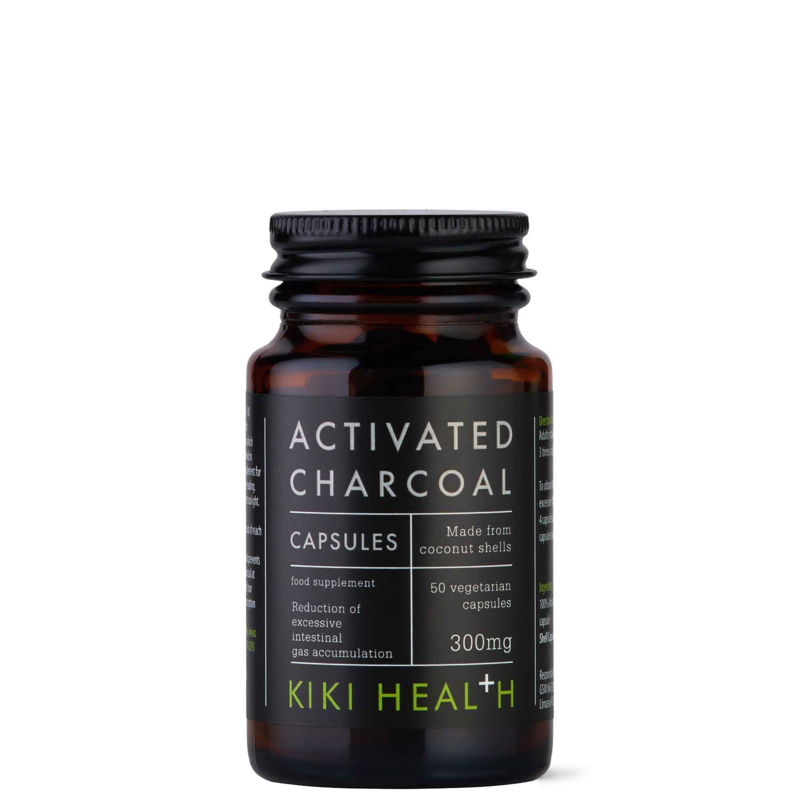 Carbón activo de KIKI Health - 50 cápsulas vegetarianas