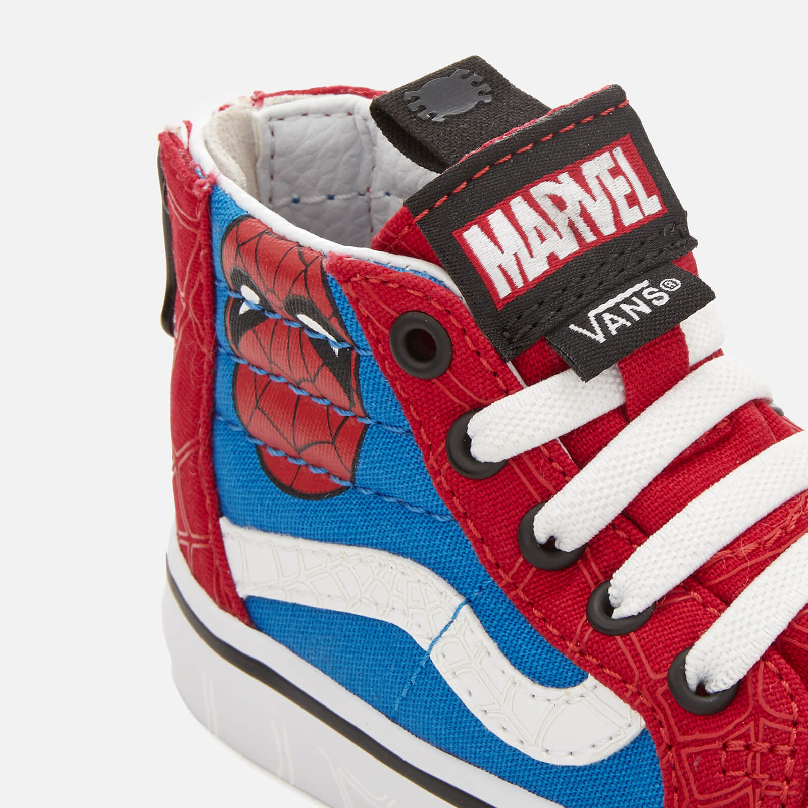Vans Toddlers Marvel Spider Man Sk8 Hi Top Trainers Spider Man True White