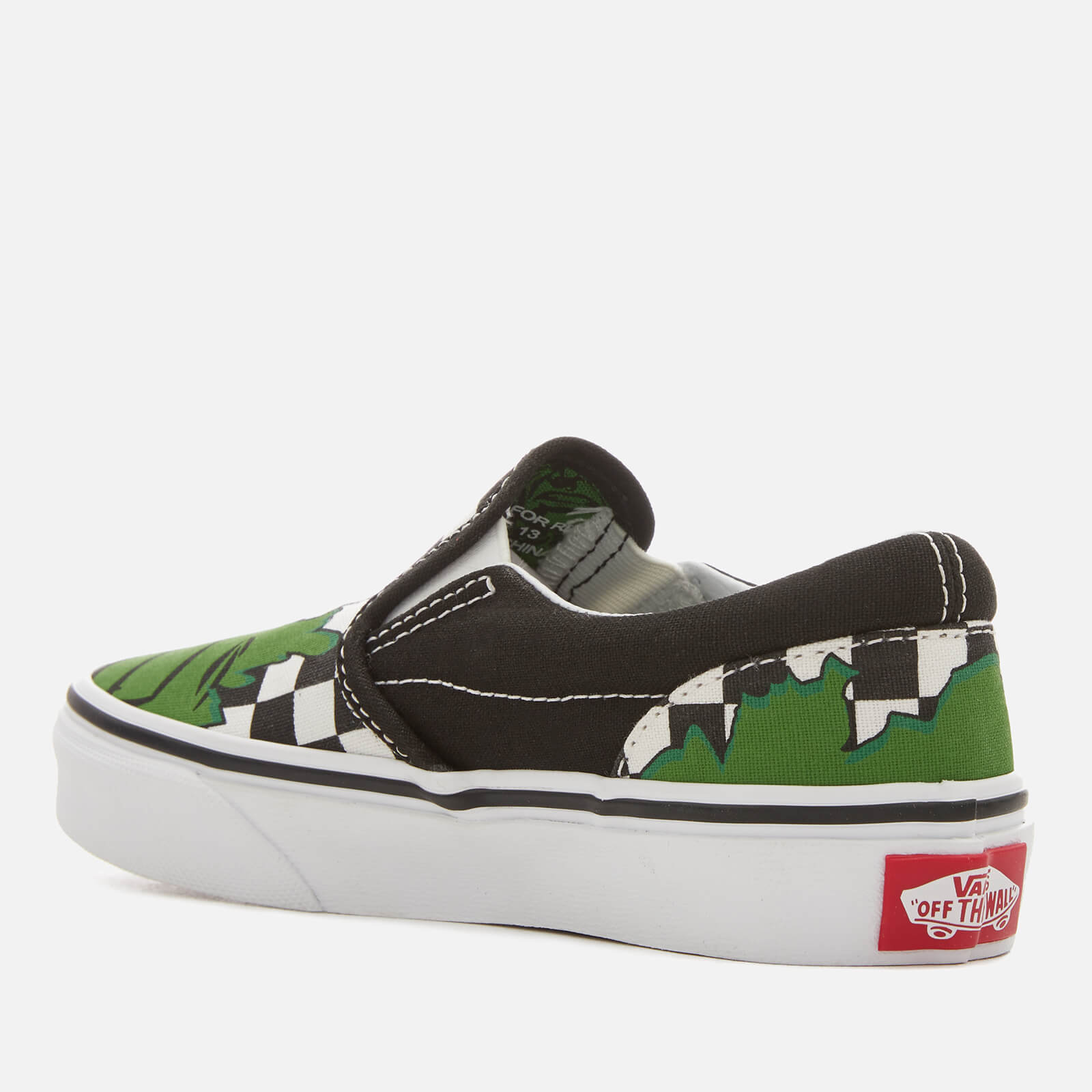 Vans Kids Marvel Hulk Classic Slip On Trainers Hulk