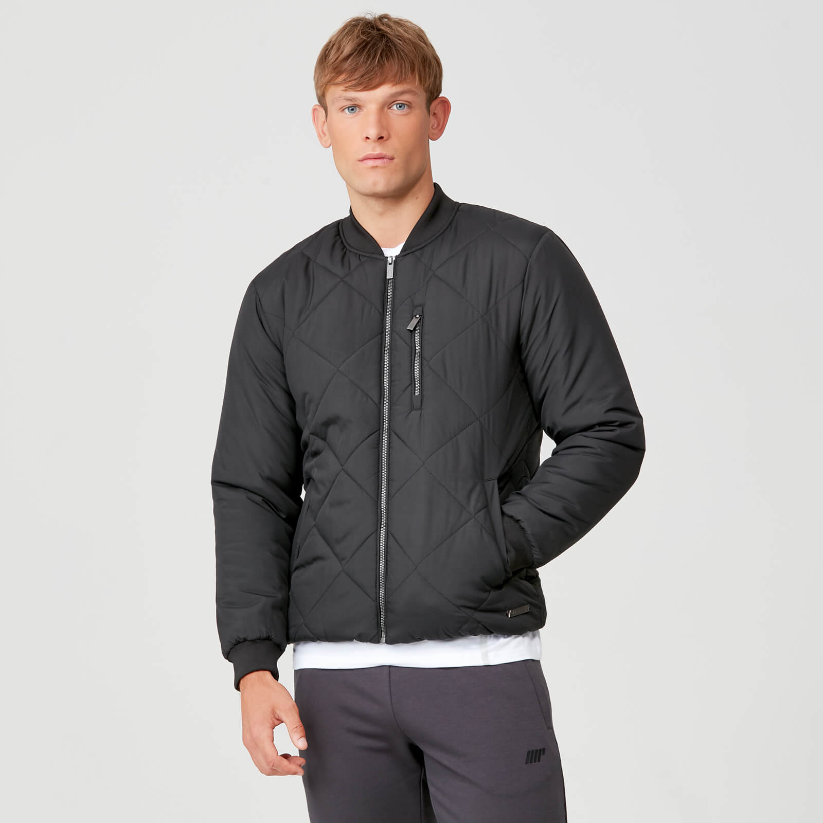 Pro-Tech Quilted bomber jakna - Crna - XS