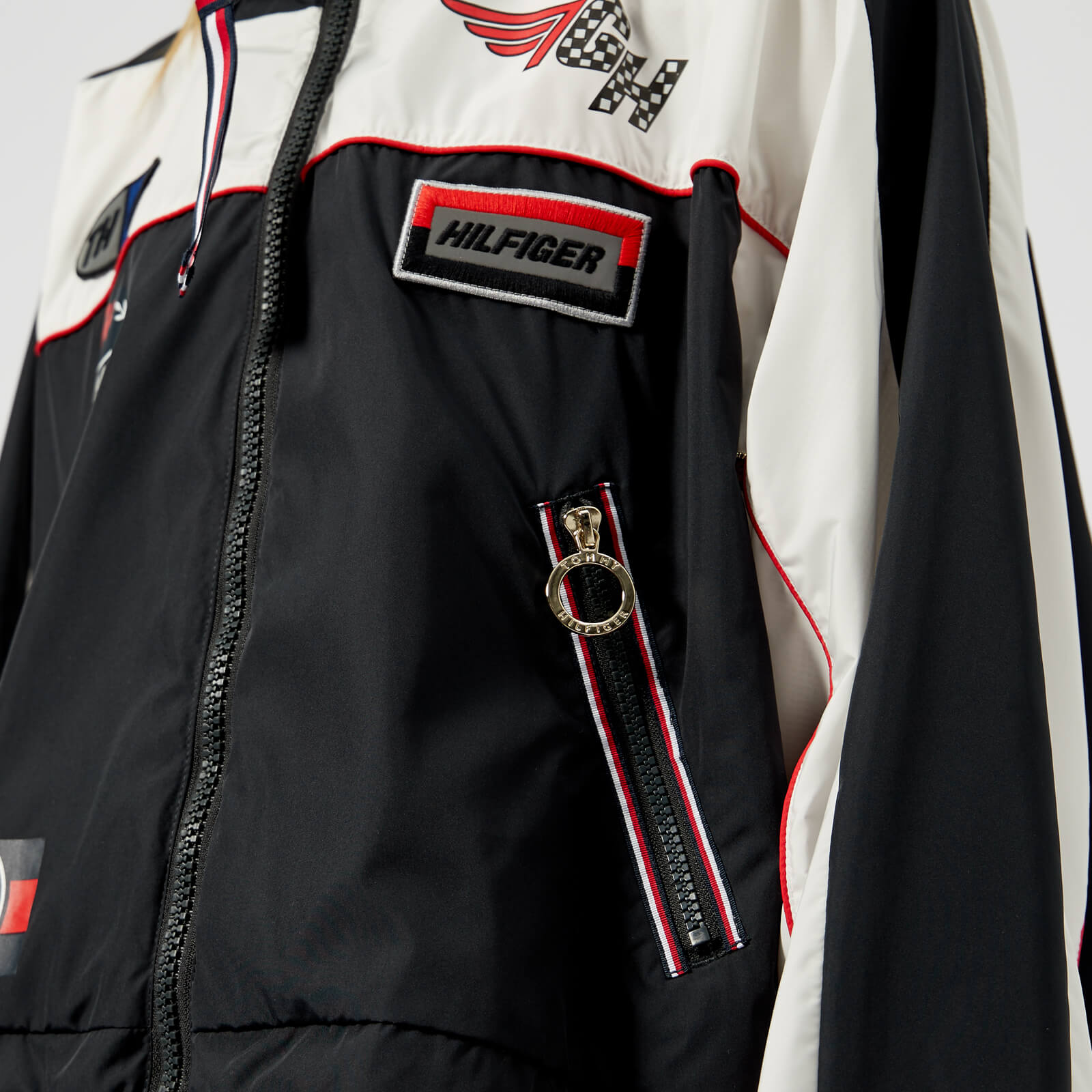 Tommy Hilfiger X GIGI Women s Windbreaker Coat Black Beauty Multi Coggles