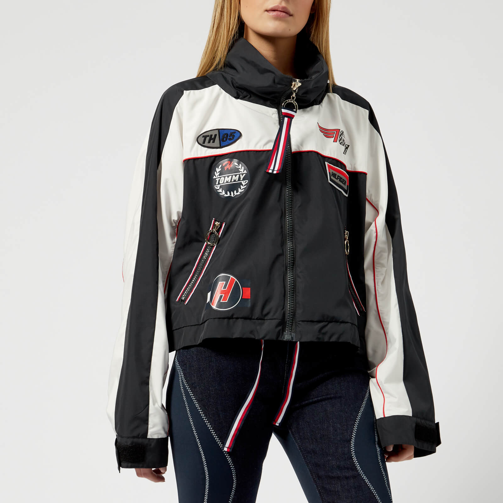 Tommy Hilfiger X GIGI Women s Windbreaker Coat Black Beauty Multi Coggles