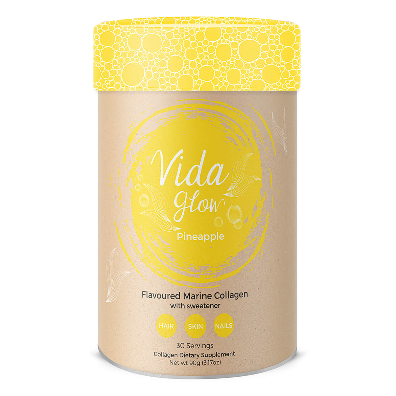 Vida Glow Marine Collagen Powder 90g - Pineapple