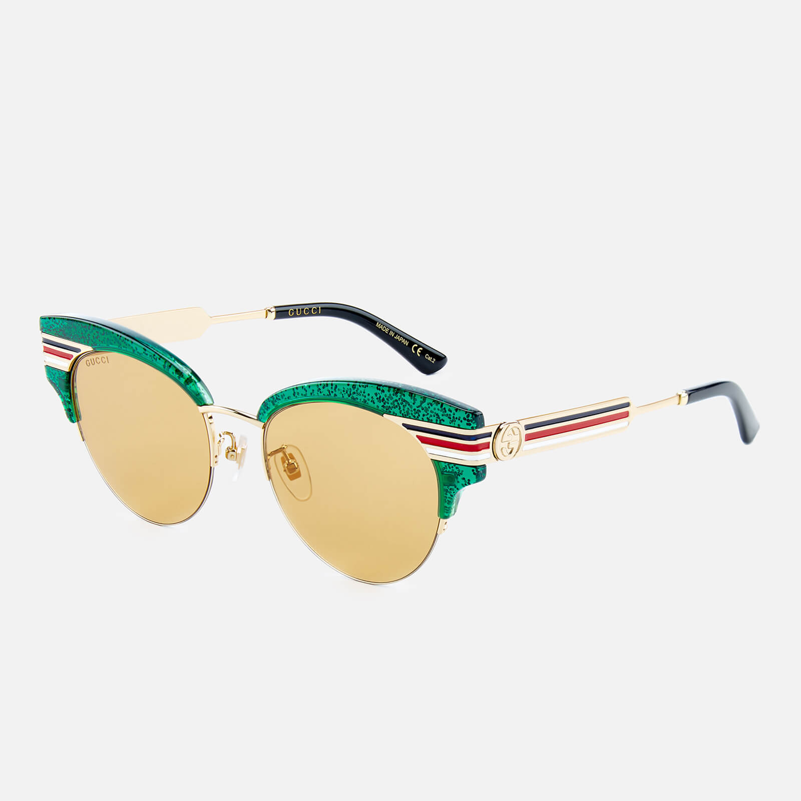 Gucci cat eye glitter acetate sunglasses shop