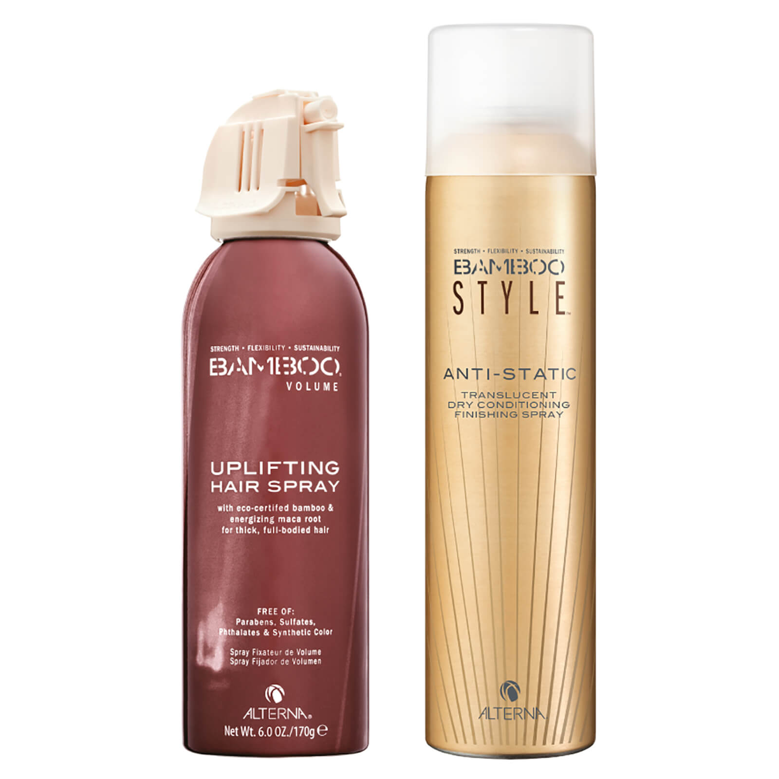 Alterna Bamboo Style Dry Finishing Spray and Volume Uplifting Hairspray Duo