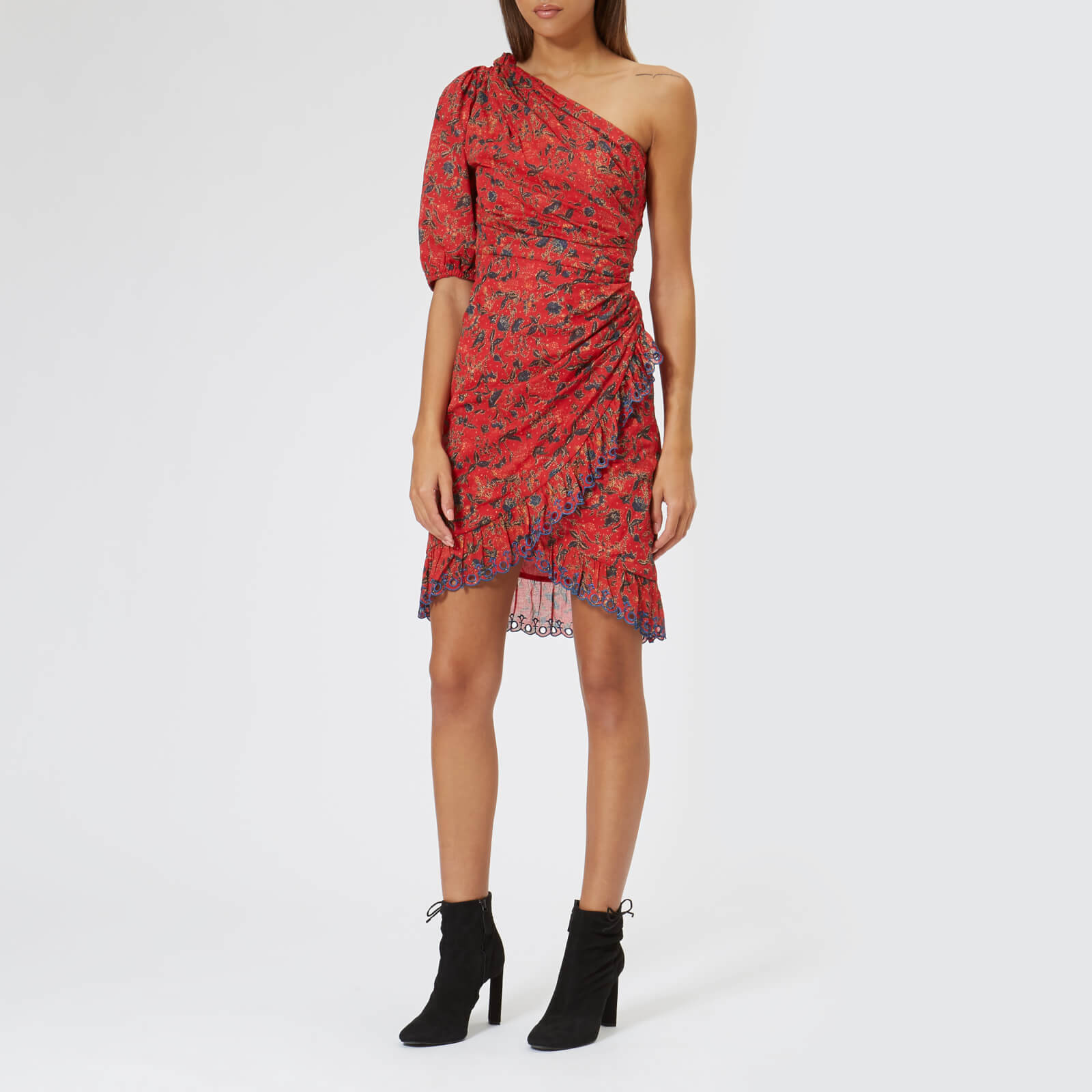 Marant Etoile Women s Esther Printed Dress Red Coggles
