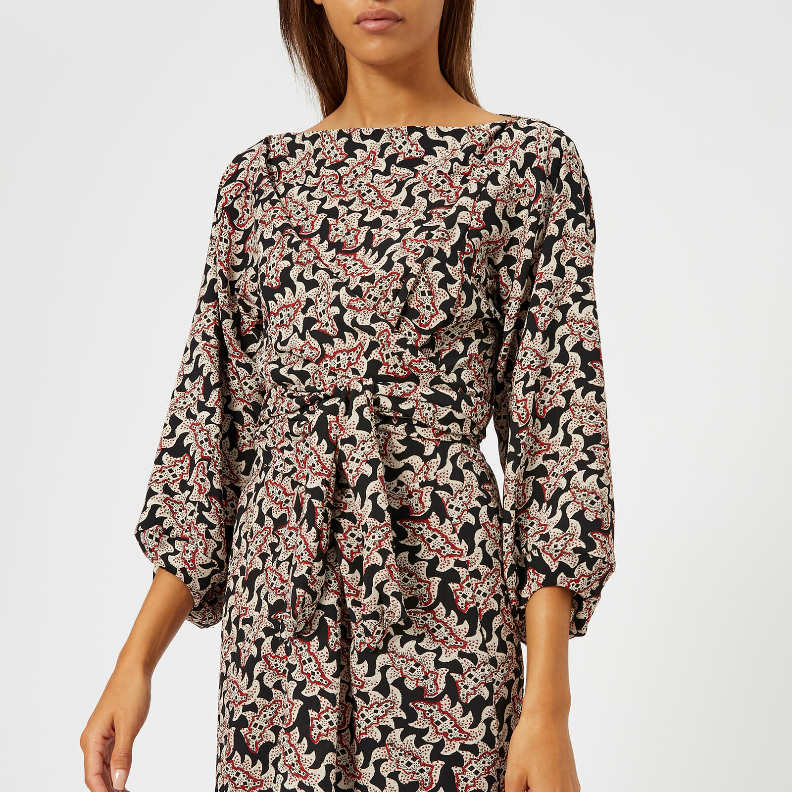 Marant Etoile Women s Lisa Floral Dress Red Black Coggles